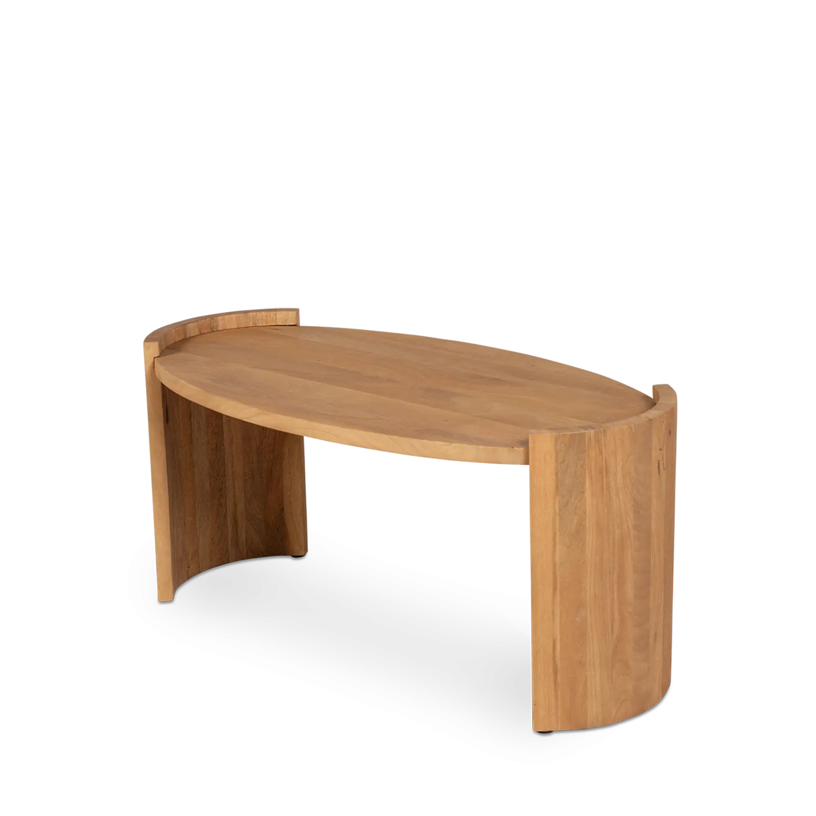 Salontafel Miles - ovaal 93x50 cm - Mangohout Loom Naturel