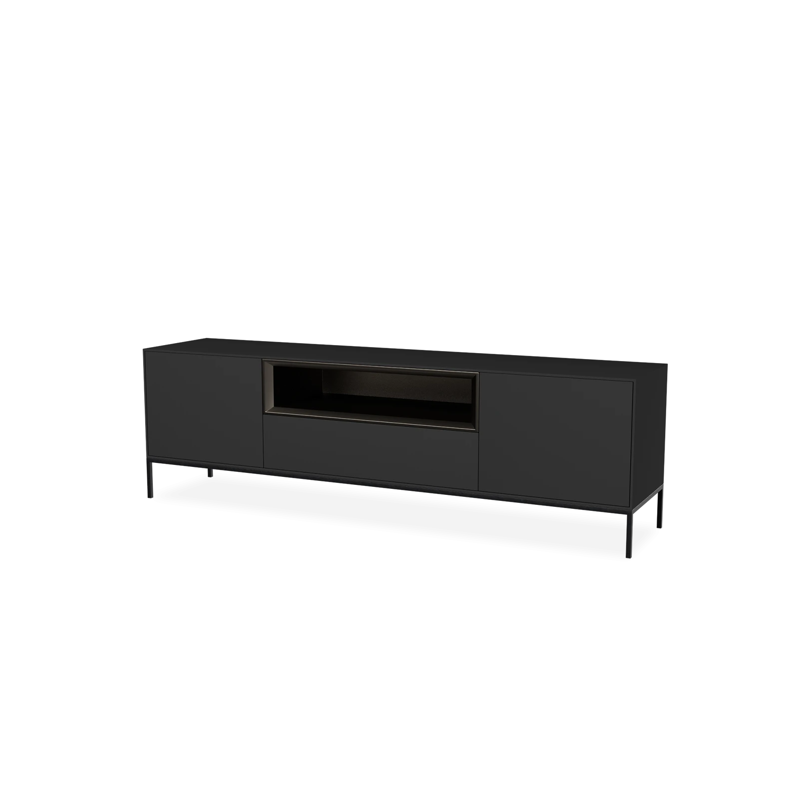 TV Meubel Black 180cm Poot