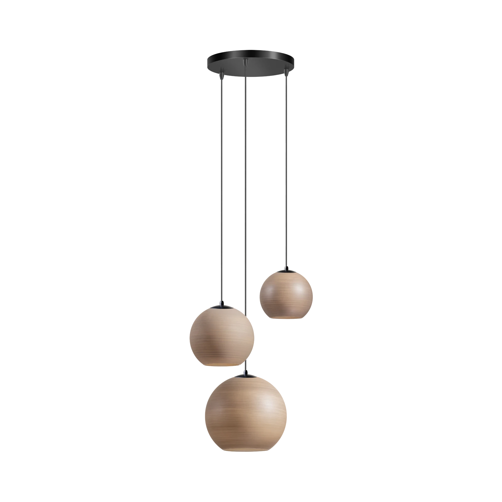 Hanglamp Orb Saturn rond (25x20x120cm) taupe X3