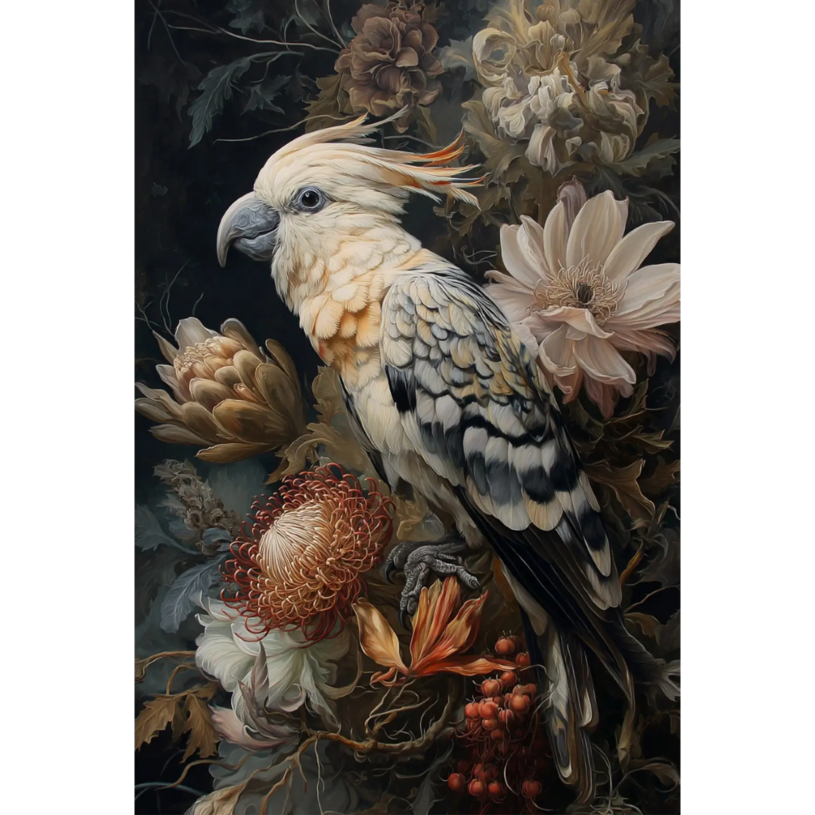 Glasschilderij White Kaketoe - 80x120 cm