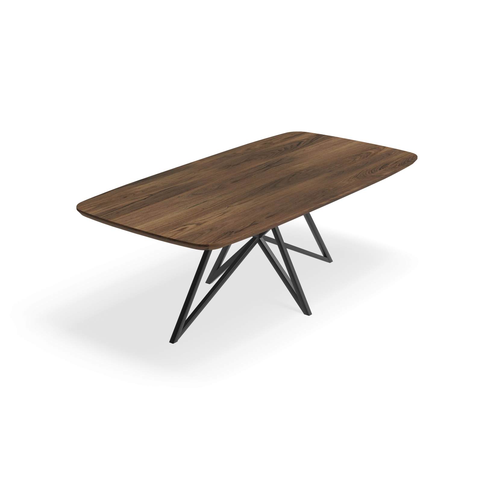 Eettafel Crosse - Deens Ovaal Notenhout (220x110cm)