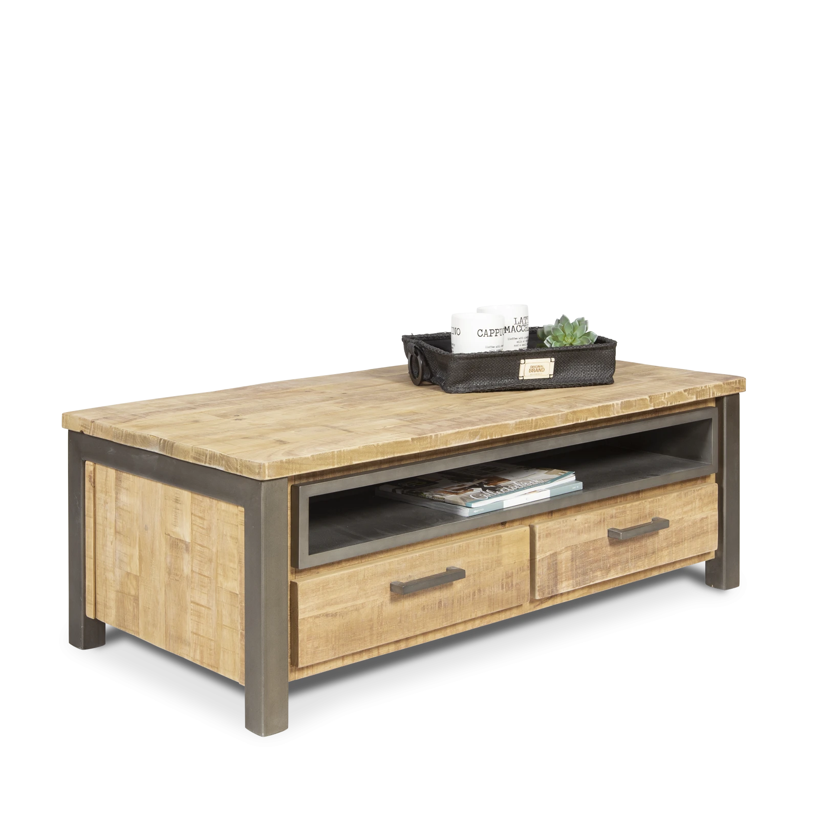 Salontafel Steelwood - Seasoned Brown