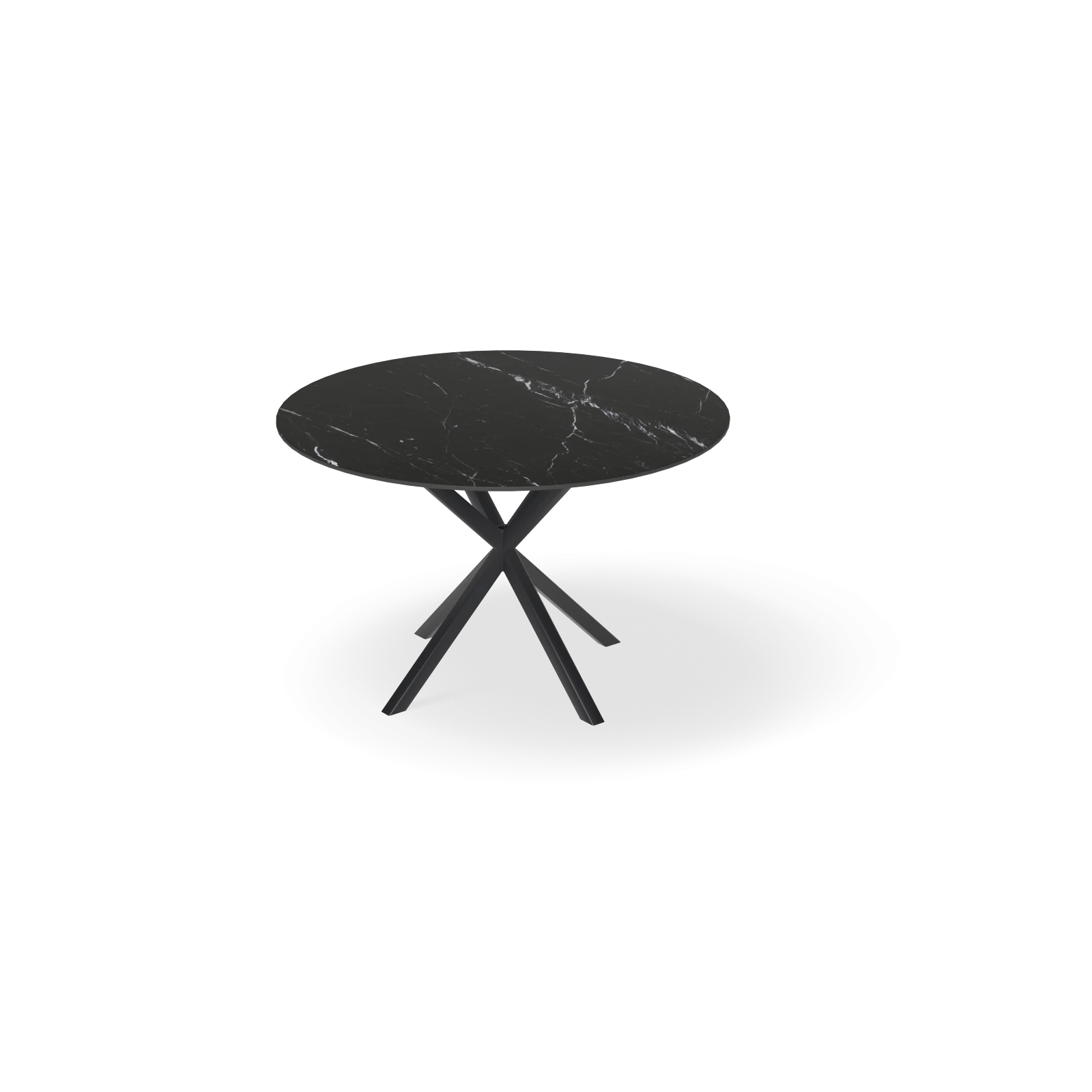 Eettafel North - Rond Keramiek Elegant Black Satin (120cm)