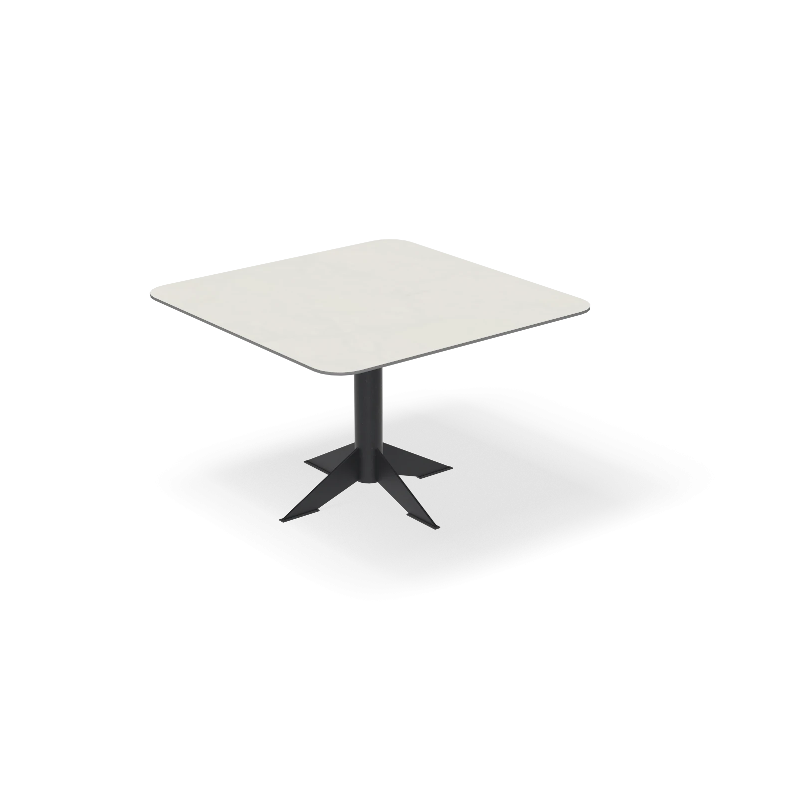 Eettafel Westfield - Vierkant afgeronde hoek Keramiek Altissimo Satin (120x120cm)