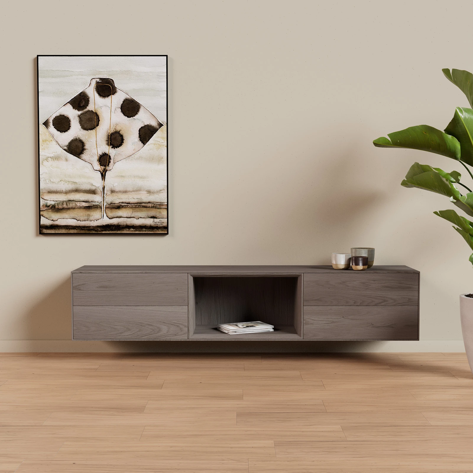 TV Meubel Mice Grey 200cm Zwevend