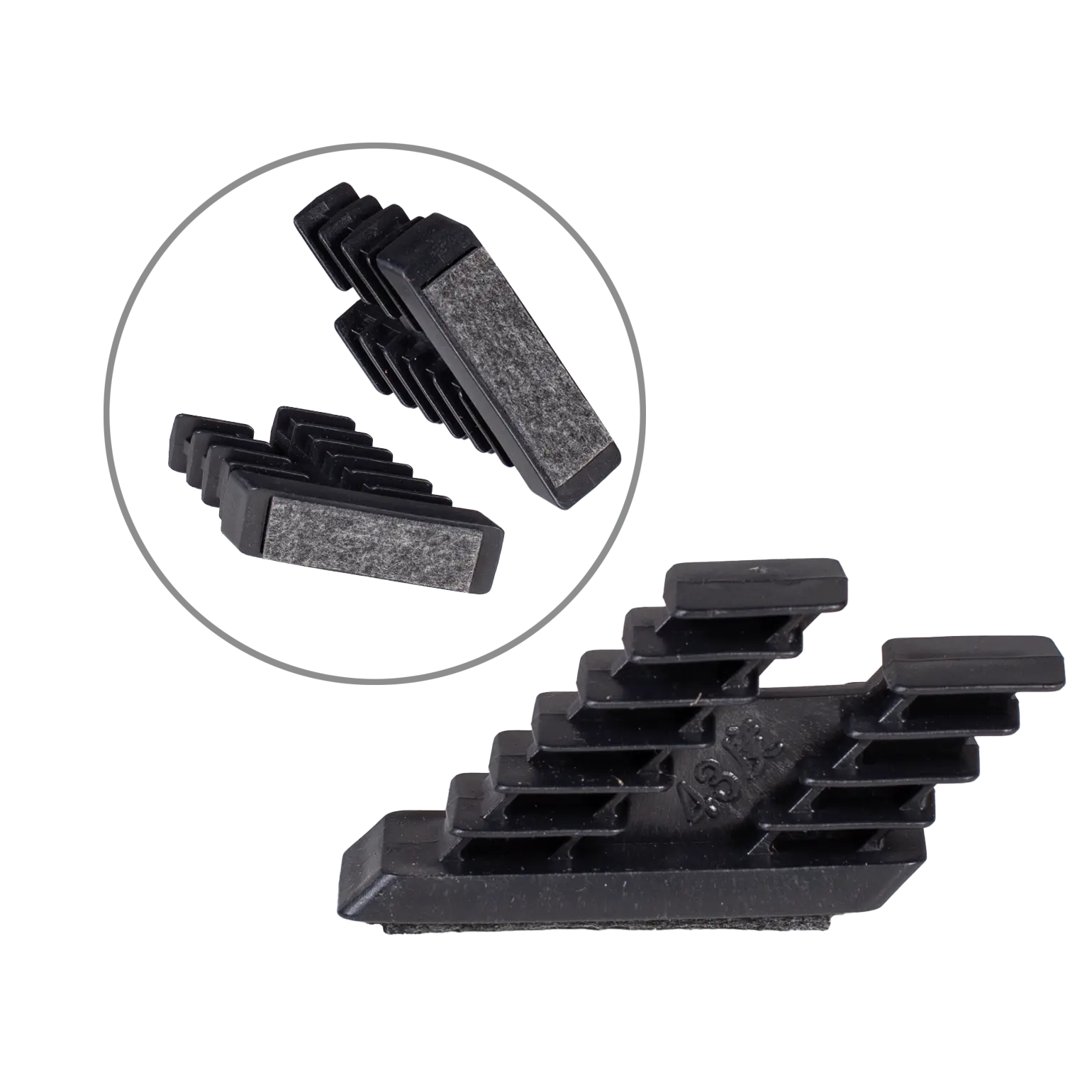 Dop (set van 4) Poot A/B - Alfa/Bravo - Black