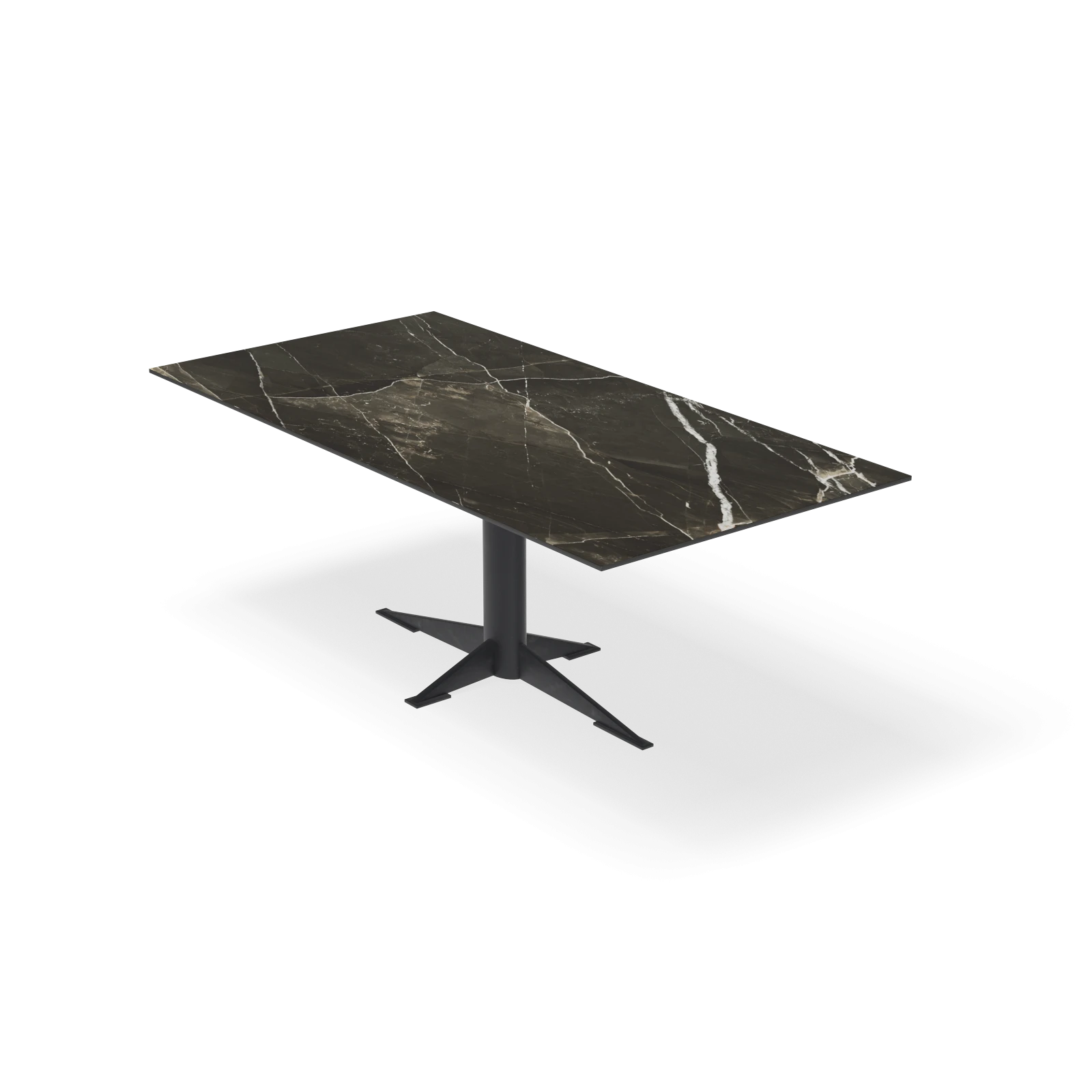 Eettafel Westfield - Rechthoek Keramiek Calacatta Black Satin (200x100cm)