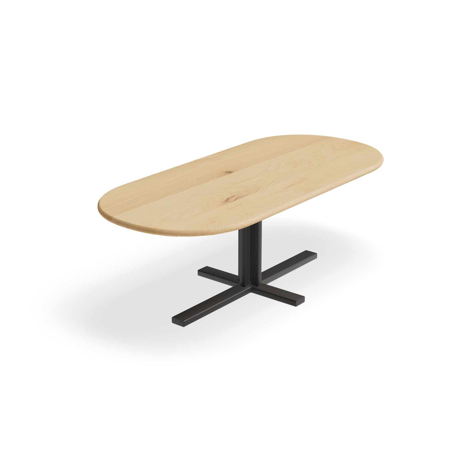 Eettafel Kolos - Halve Cirkel Eiken Nature White (220x100cm)