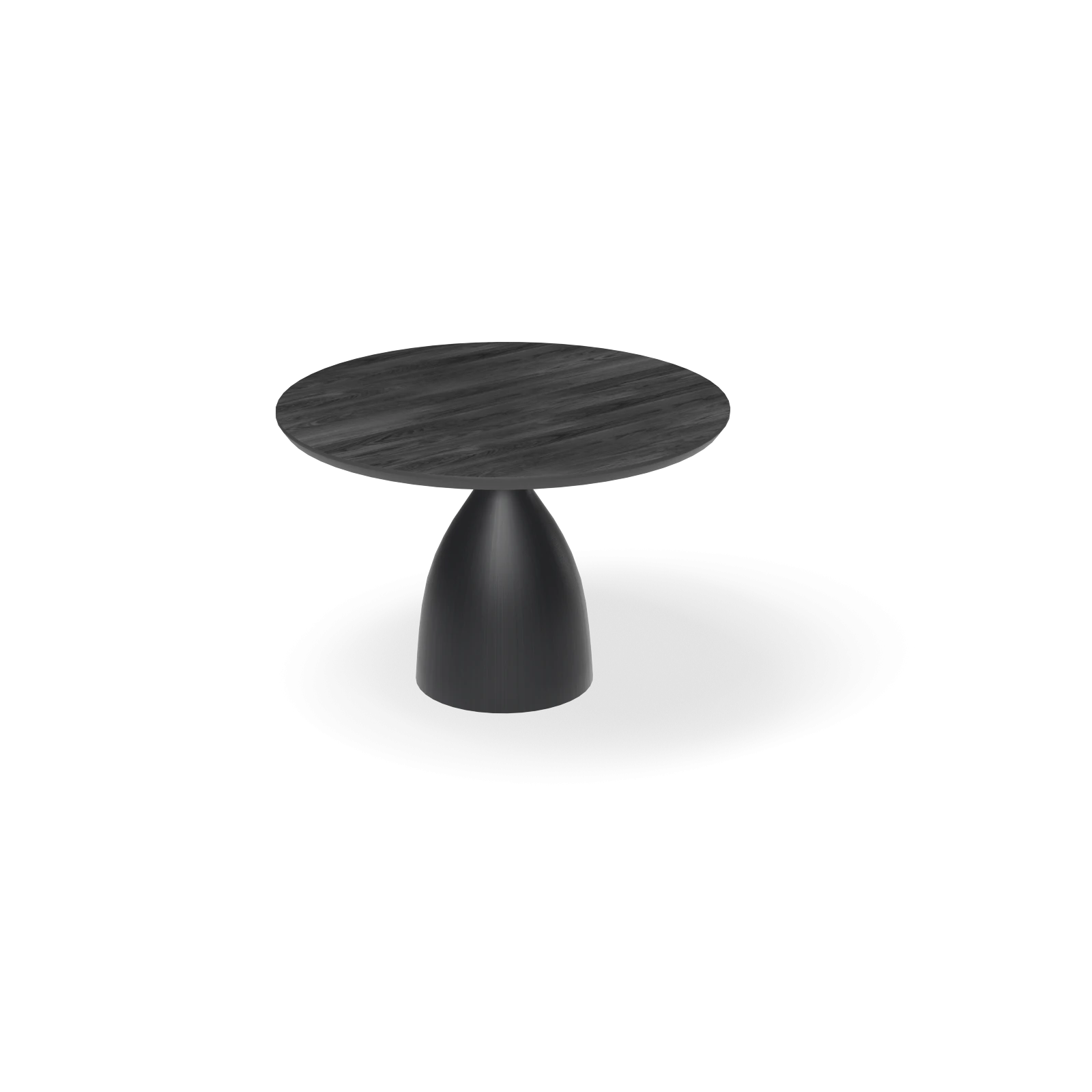Eettafel Dome - Rond HPL Houtlook Zwart (120cm)