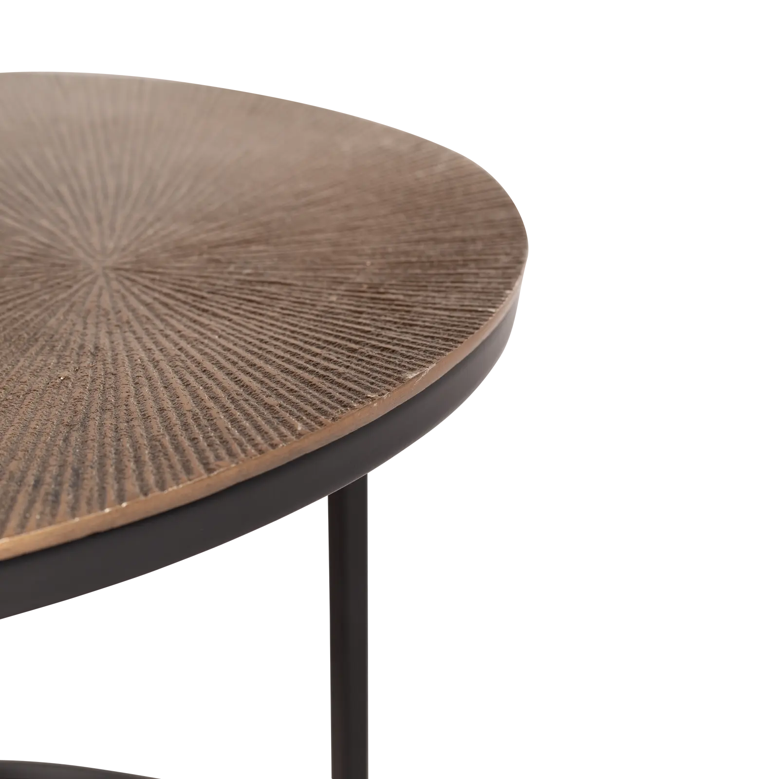 Salontafel Zofia 3 stuks - rond 70/60/50 cm - metaal Vintage Goud