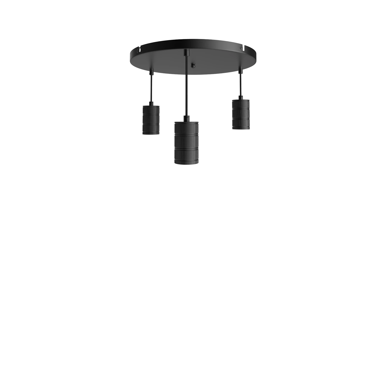 Ophangsysteem (rond - 3 lichts) Retro Pendant E27