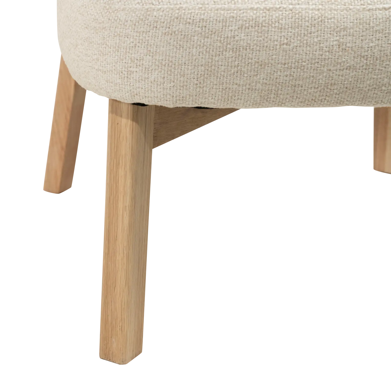 Fauteuil Mikky - stof Moon Beige - poot eiken naturel - Japandi
