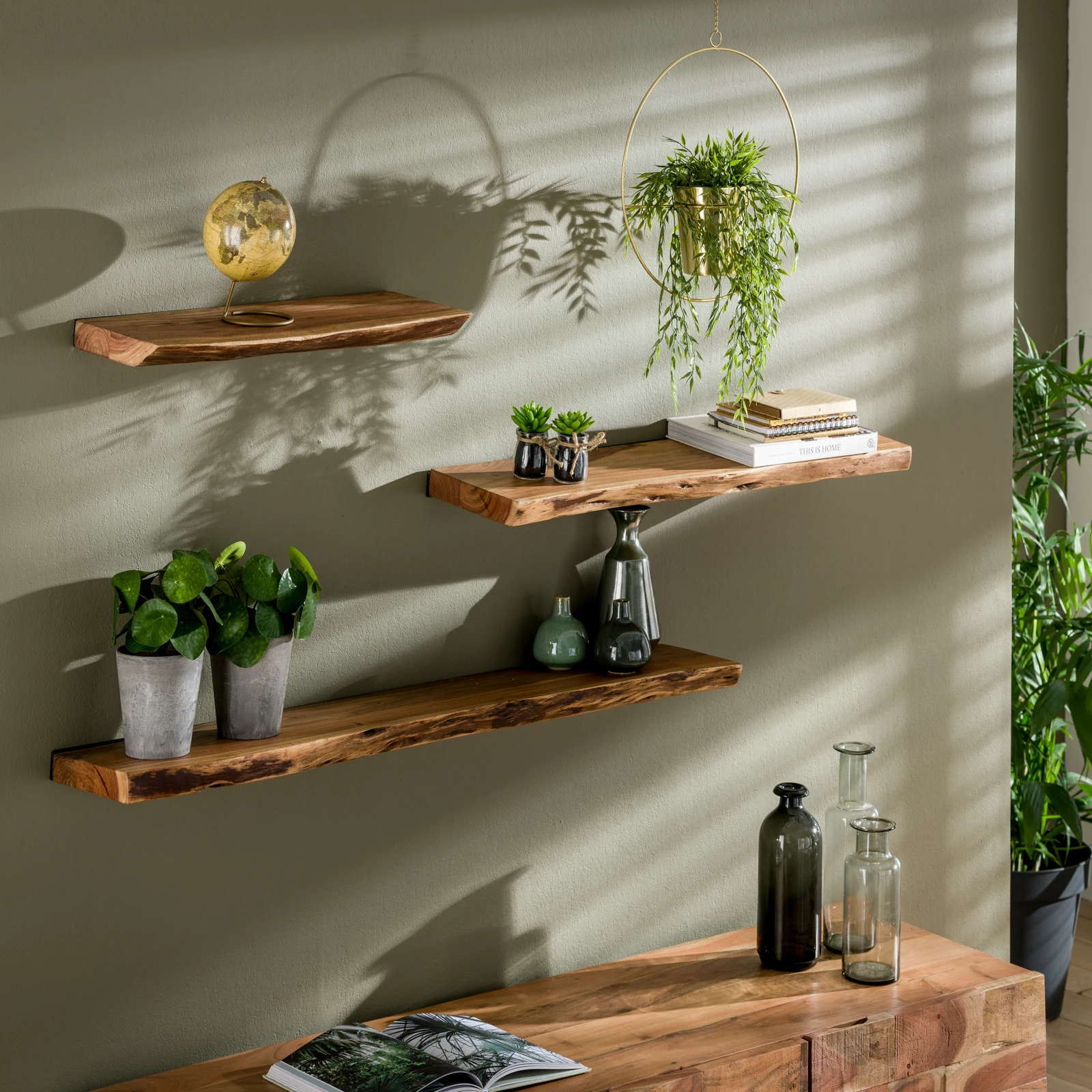 Wandplankjes (3 stuks) Edge (60cm)