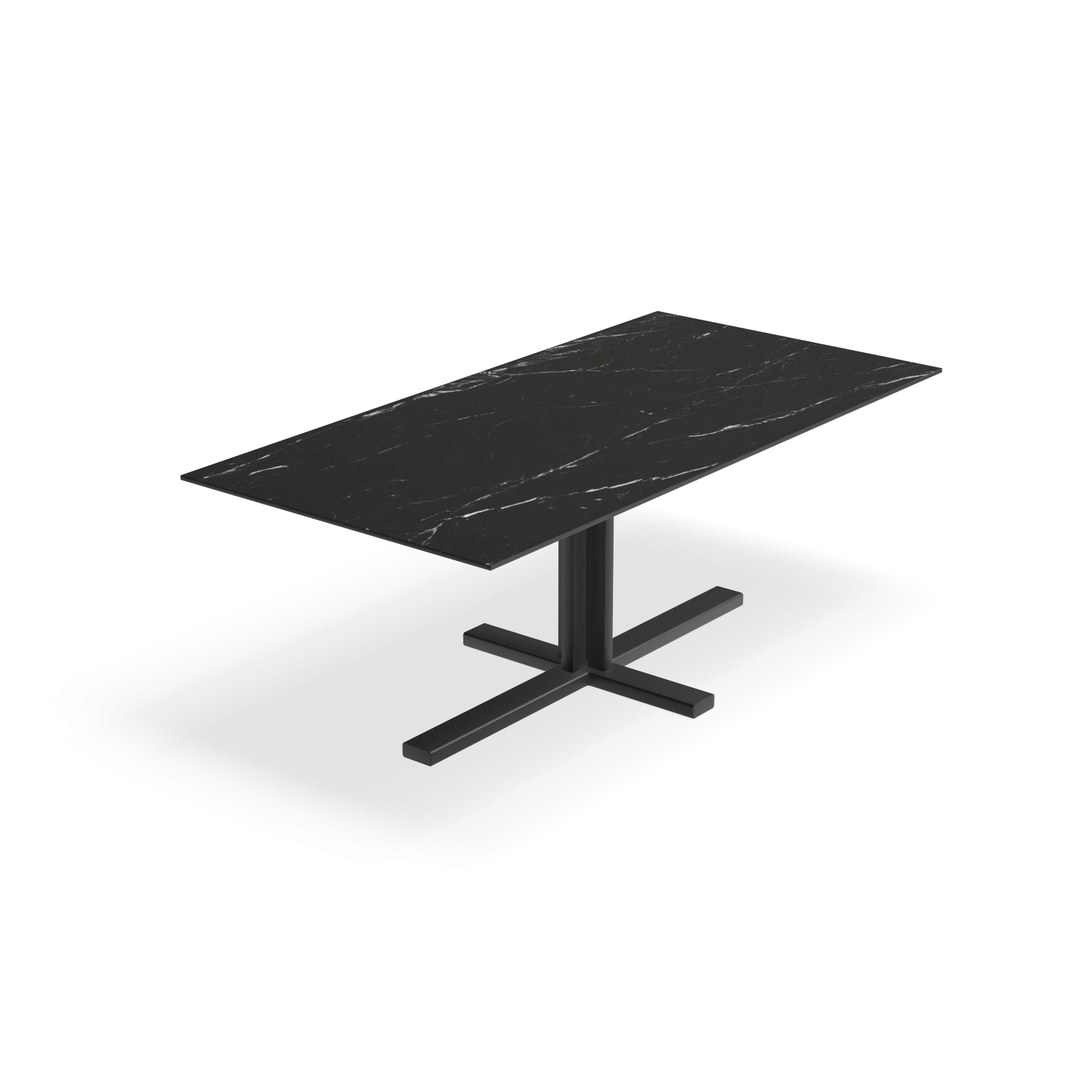 Eettafel Kolos - Rechthoek Keramiek Elegant Black Satin (200x100cm)