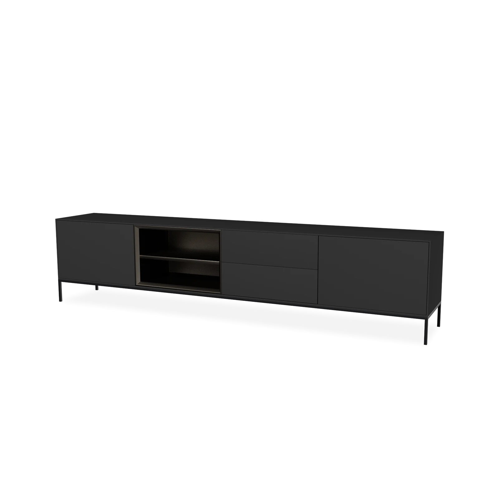 TV Meubel Black 240cm Poot
