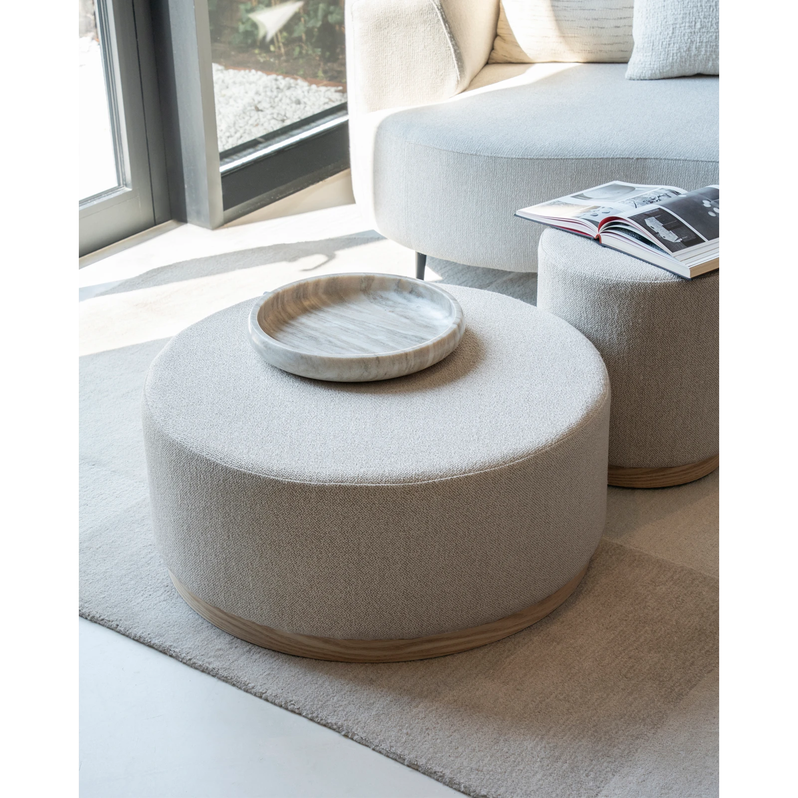 Poef (large) Avah - Mantz Taupe