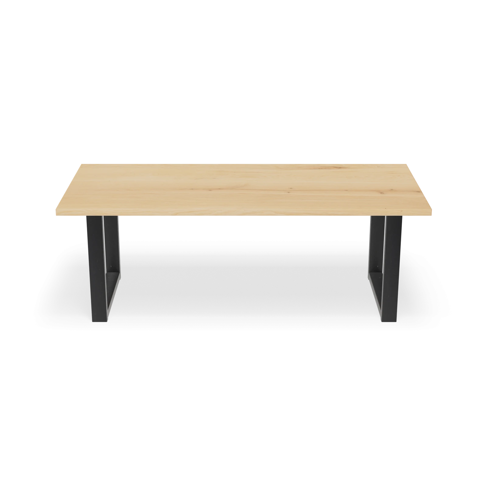 Eettafel U Poot (10x5cm) - Rechthoek Eiken Nature White (220x100cm)