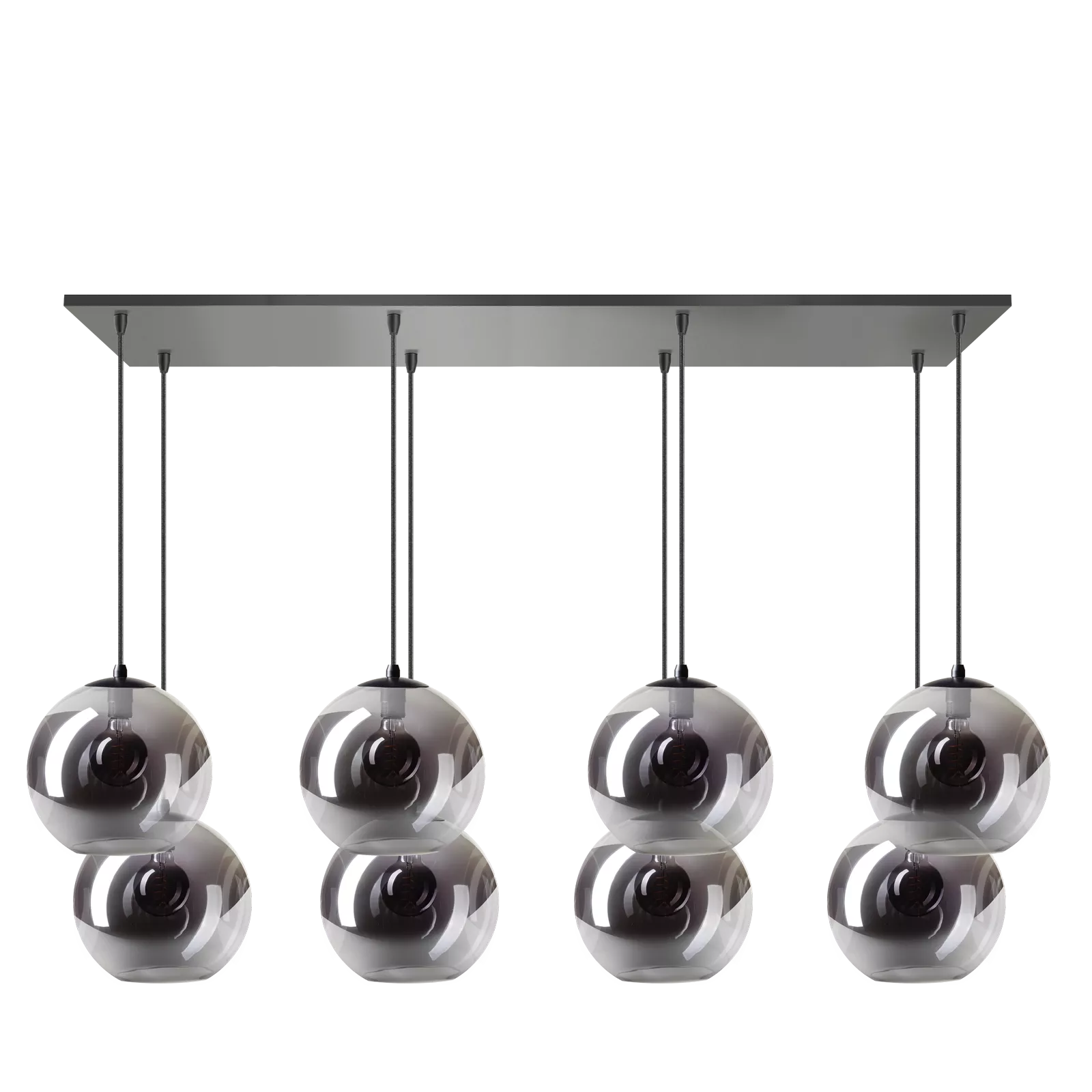 Hanglamp (balk - 2x 4 lichts) Orb