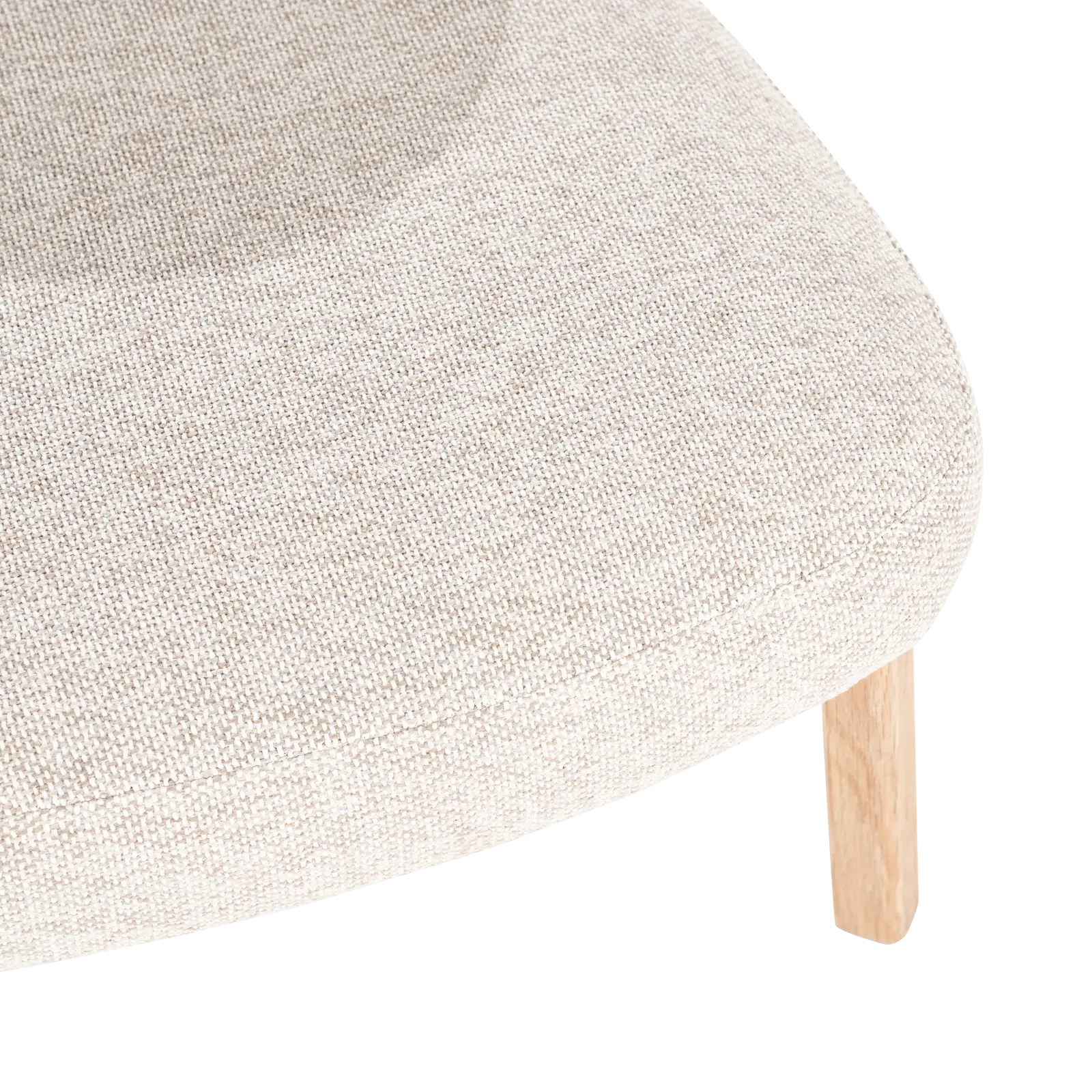 Fauteuil Mikky - stof Moon Taupe - poot eiken naturel - Japandi