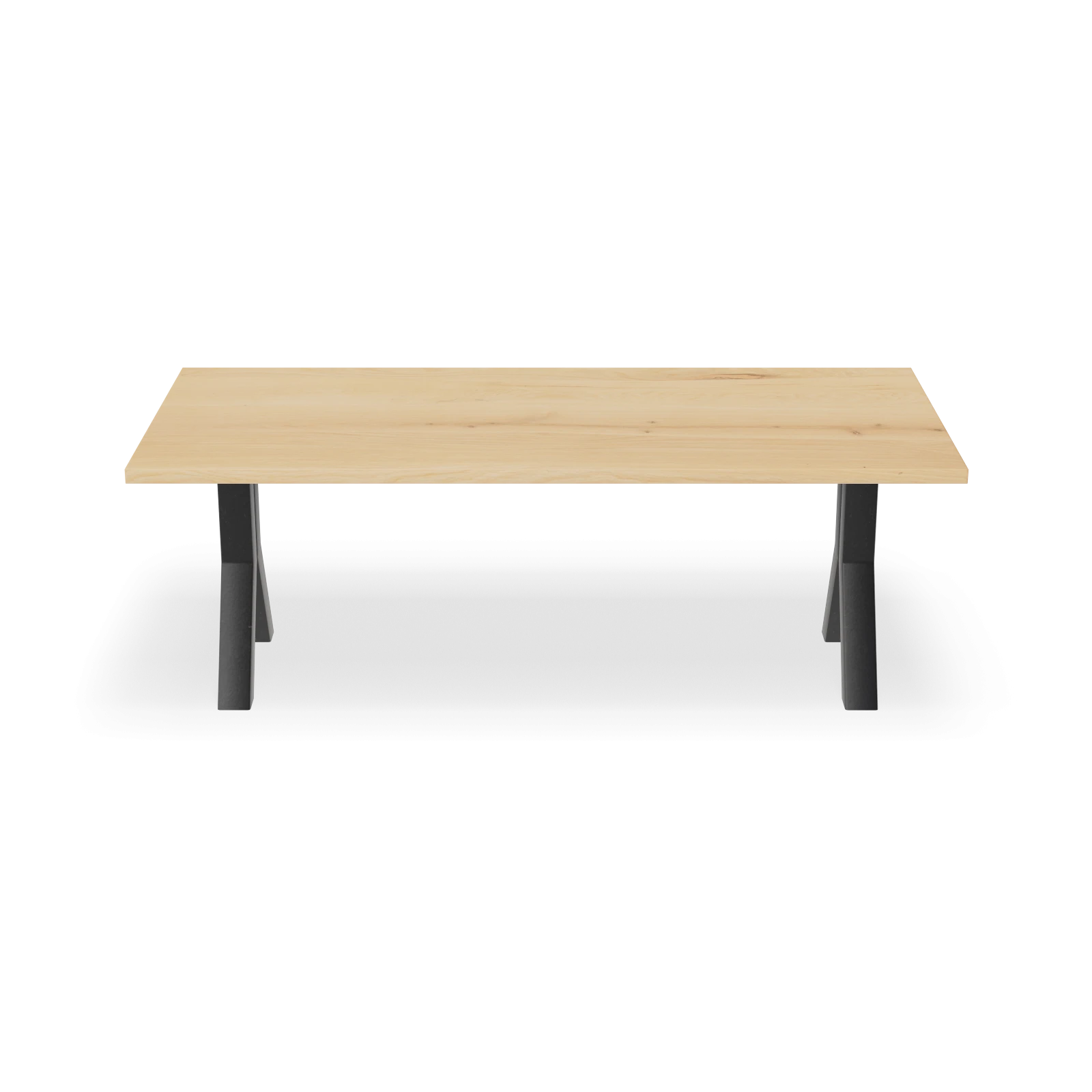 Eettafel Y Poot(10x10cm) - Rechthoek Eiken Nature White (220x110cm)
