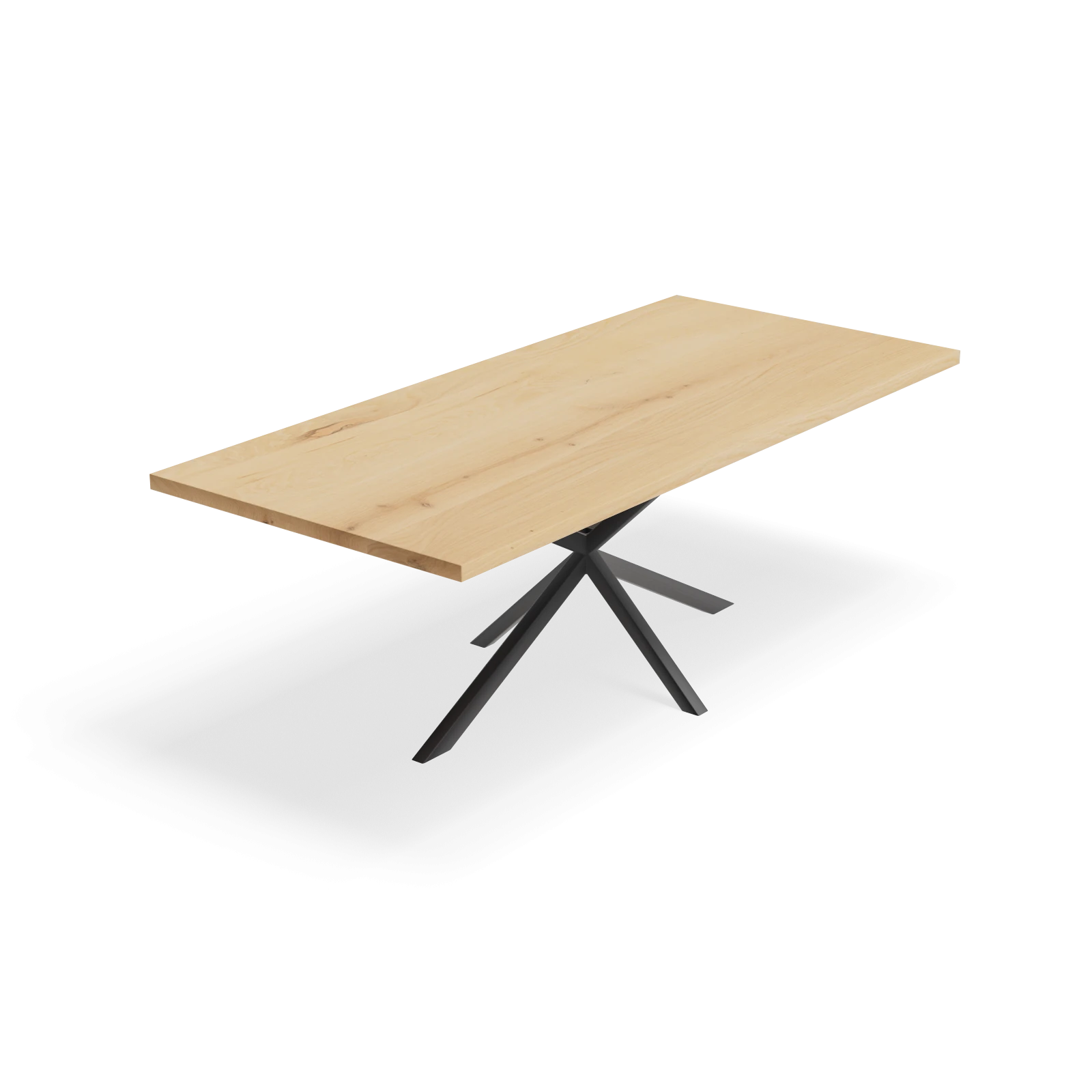 Eettafel North - Rechthoek Eiken Nature White (220x110cm)