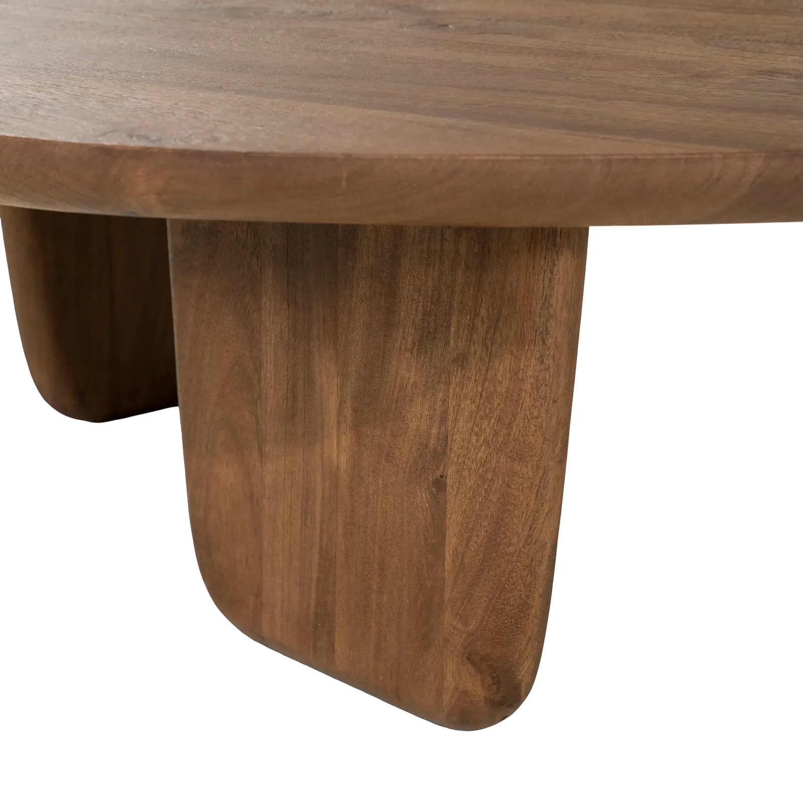 Salontafel Maud - organische vorm 100x85 cm - Mangohout Lichtbruin