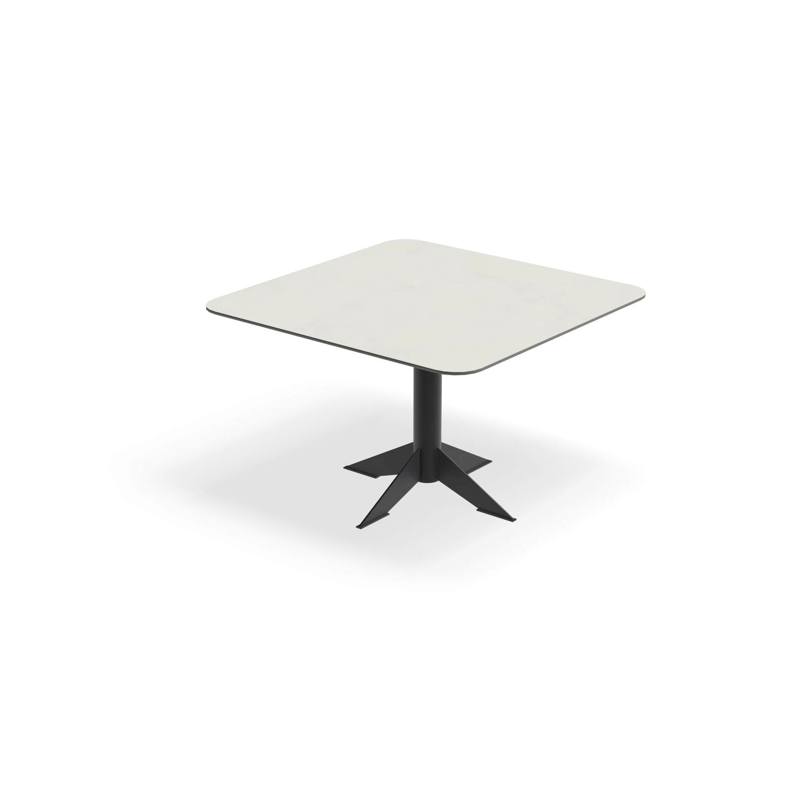 Eettafel Westfield - Vierkant afgeronde hoek Keramiek Altissimo Satin (120x120cm)