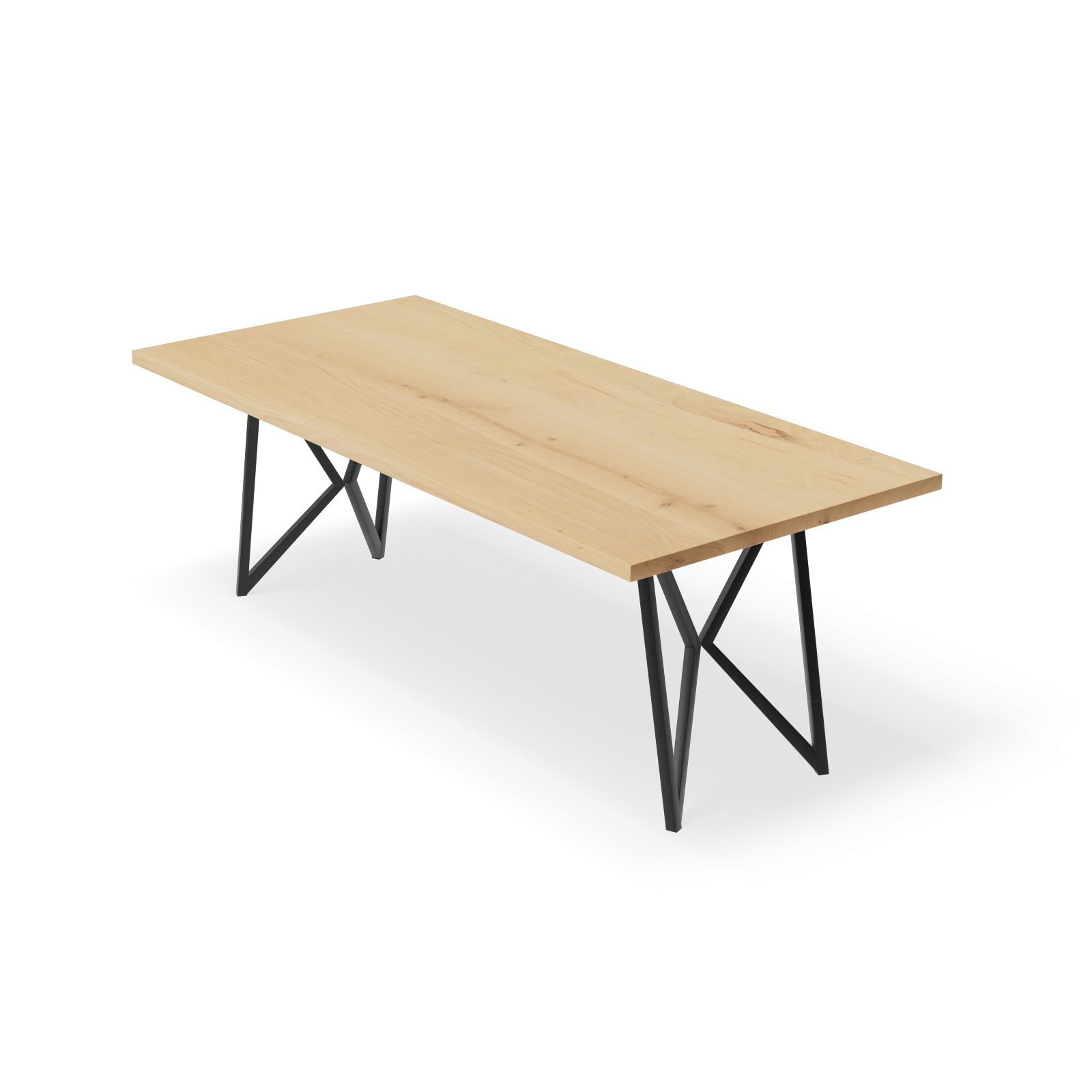 Eettafel Crosse los - Rechthoek Eiken Nature White (220x100cm)