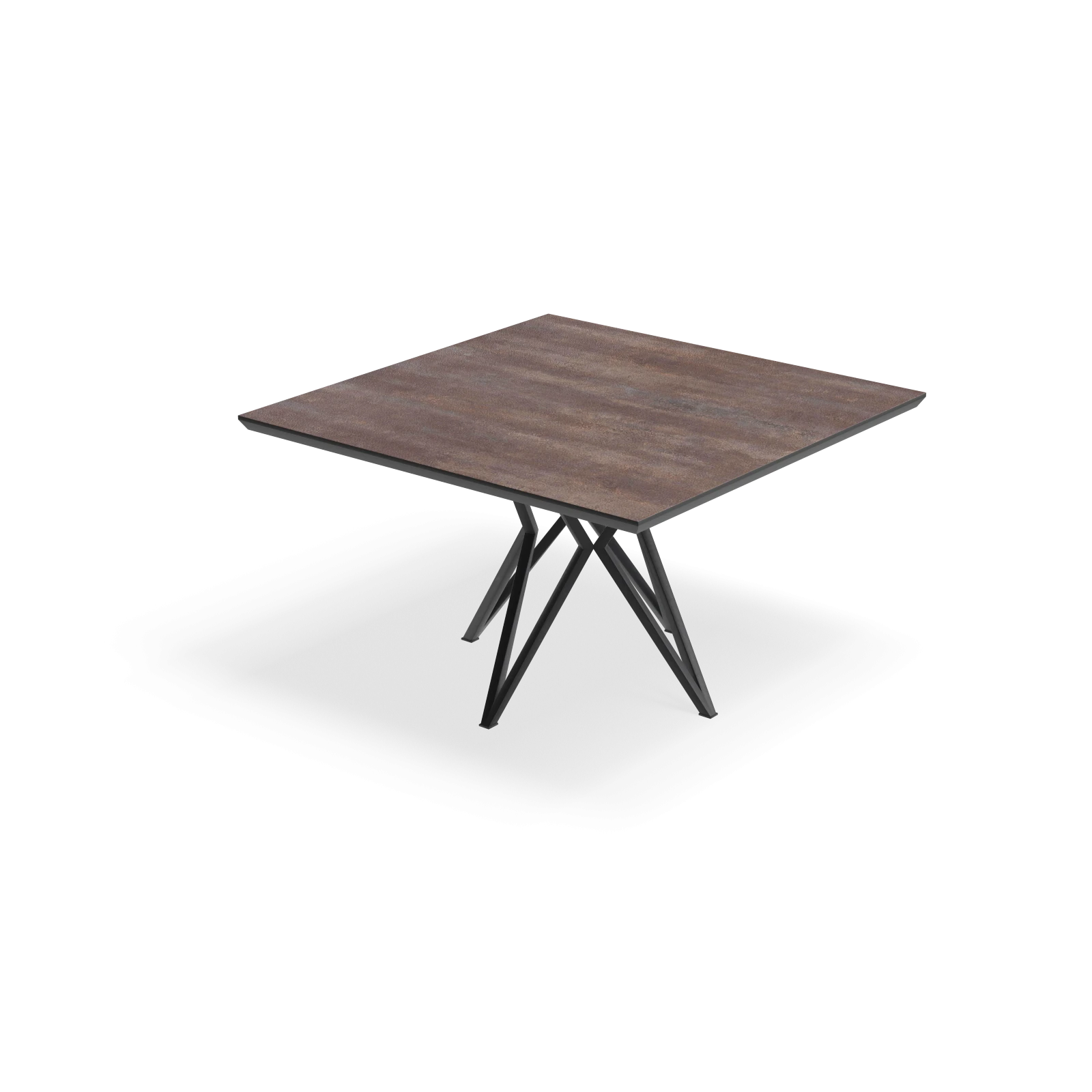 Eettafel Crosse - Vierkant HPL Oxidised (130x130cm)