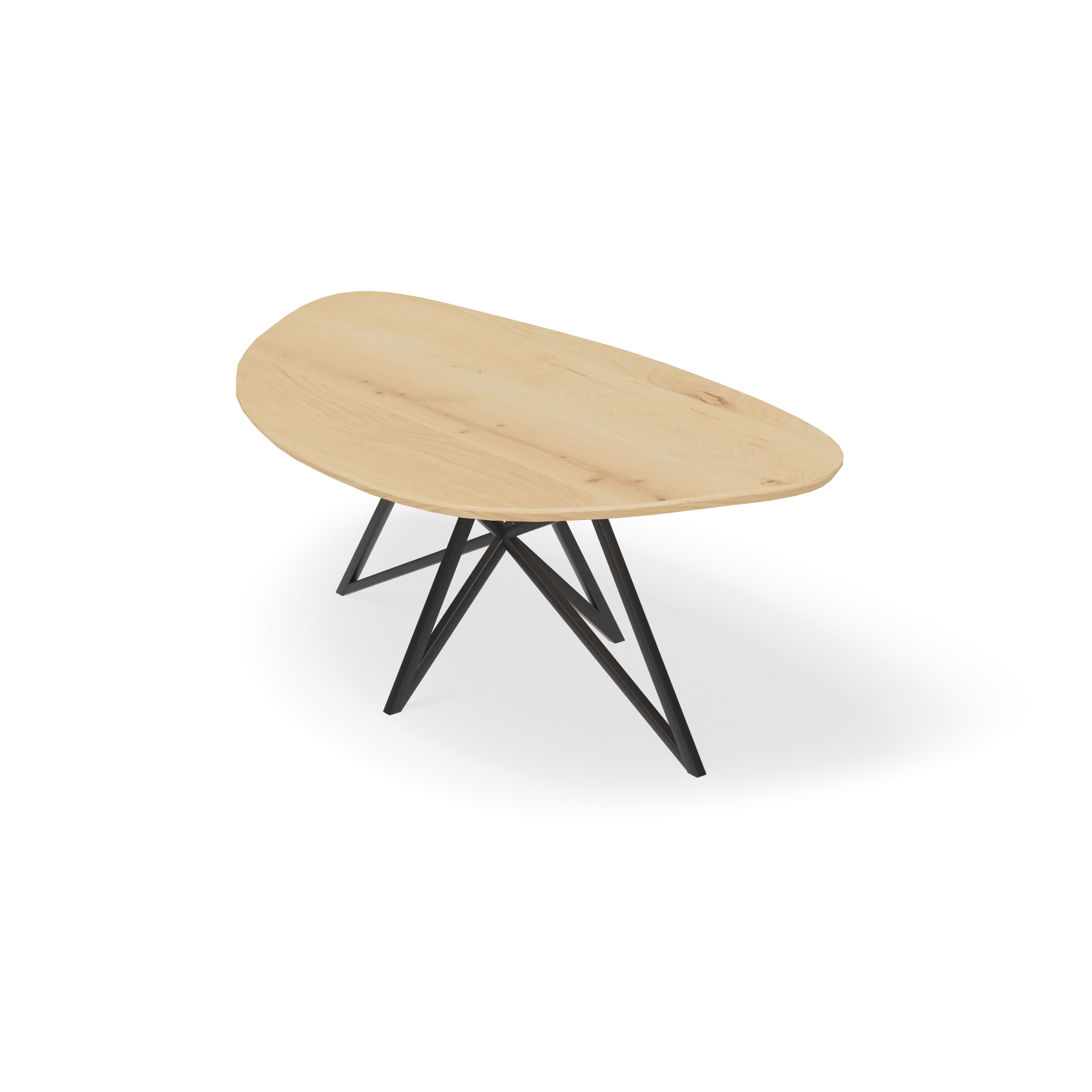 Eettafel Crosse - Kiezel Eiken Nature White (220x125cm)