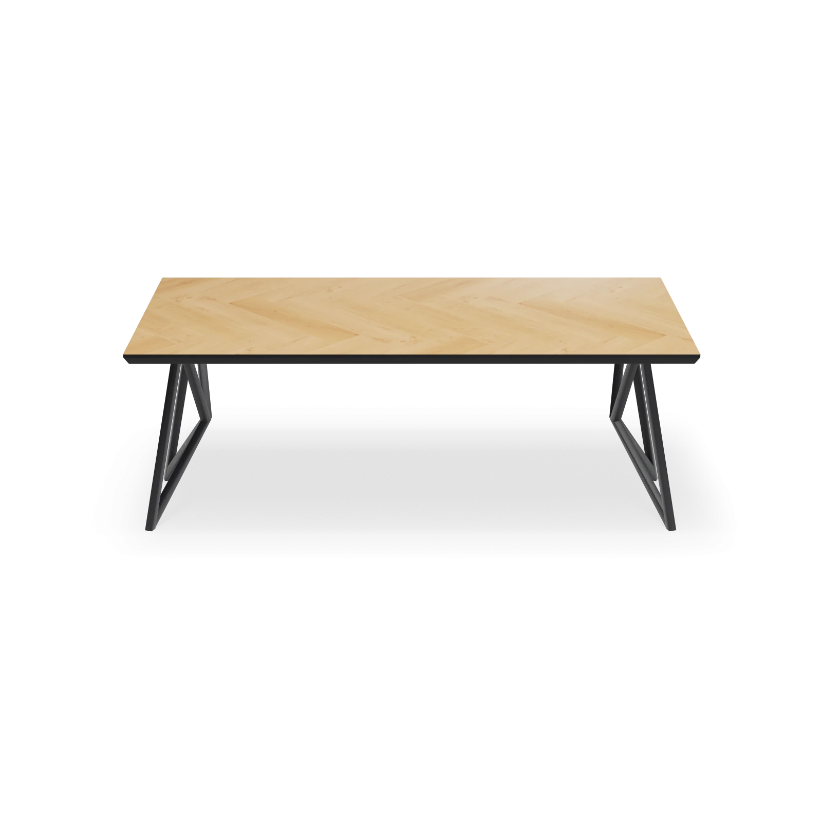 Eettafel Crosse los - Rechthoek Eiken Visgraat Nature White (200x100cm)