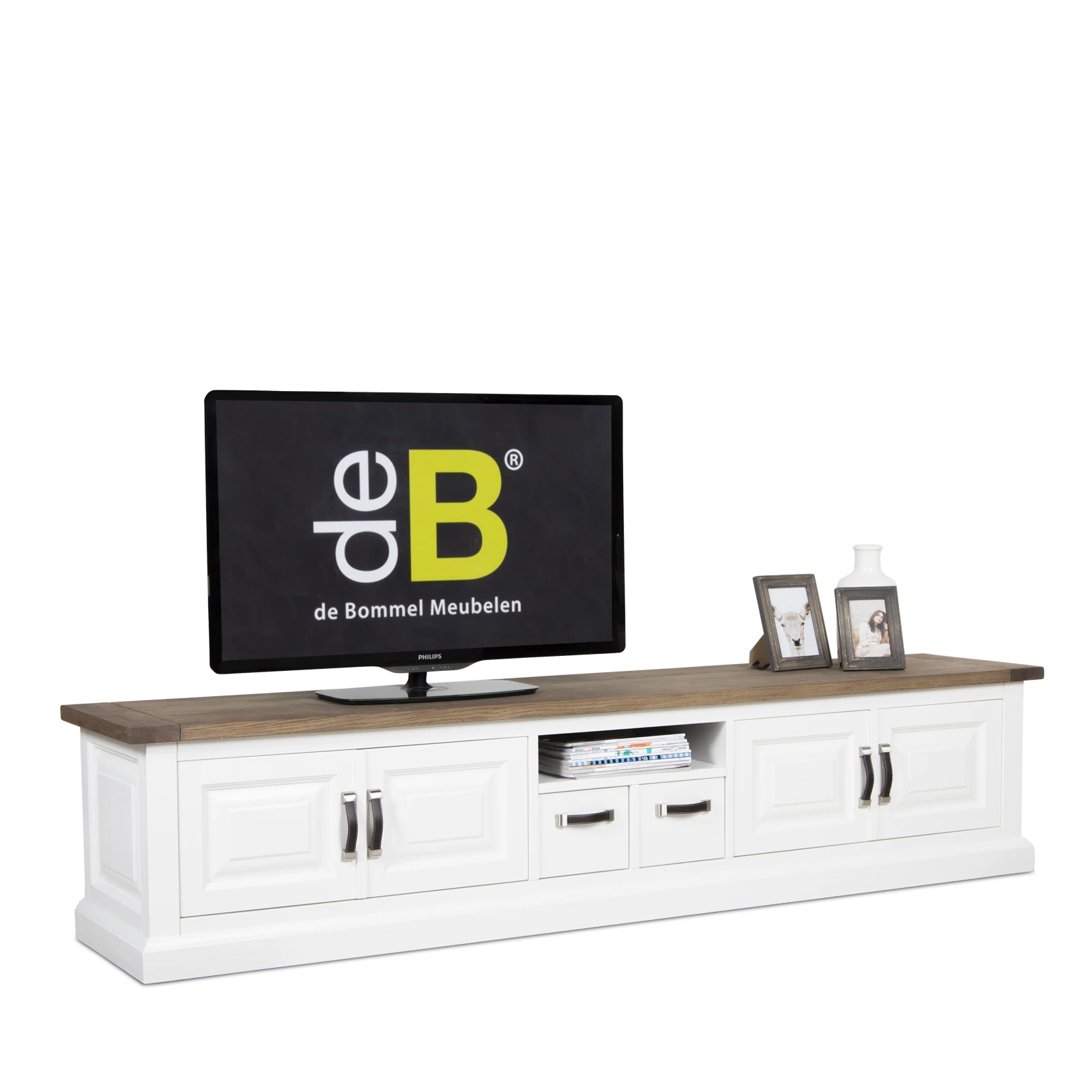 Tv meubel (220cm) Silvercreek - Combi Verweerd/RAL9010