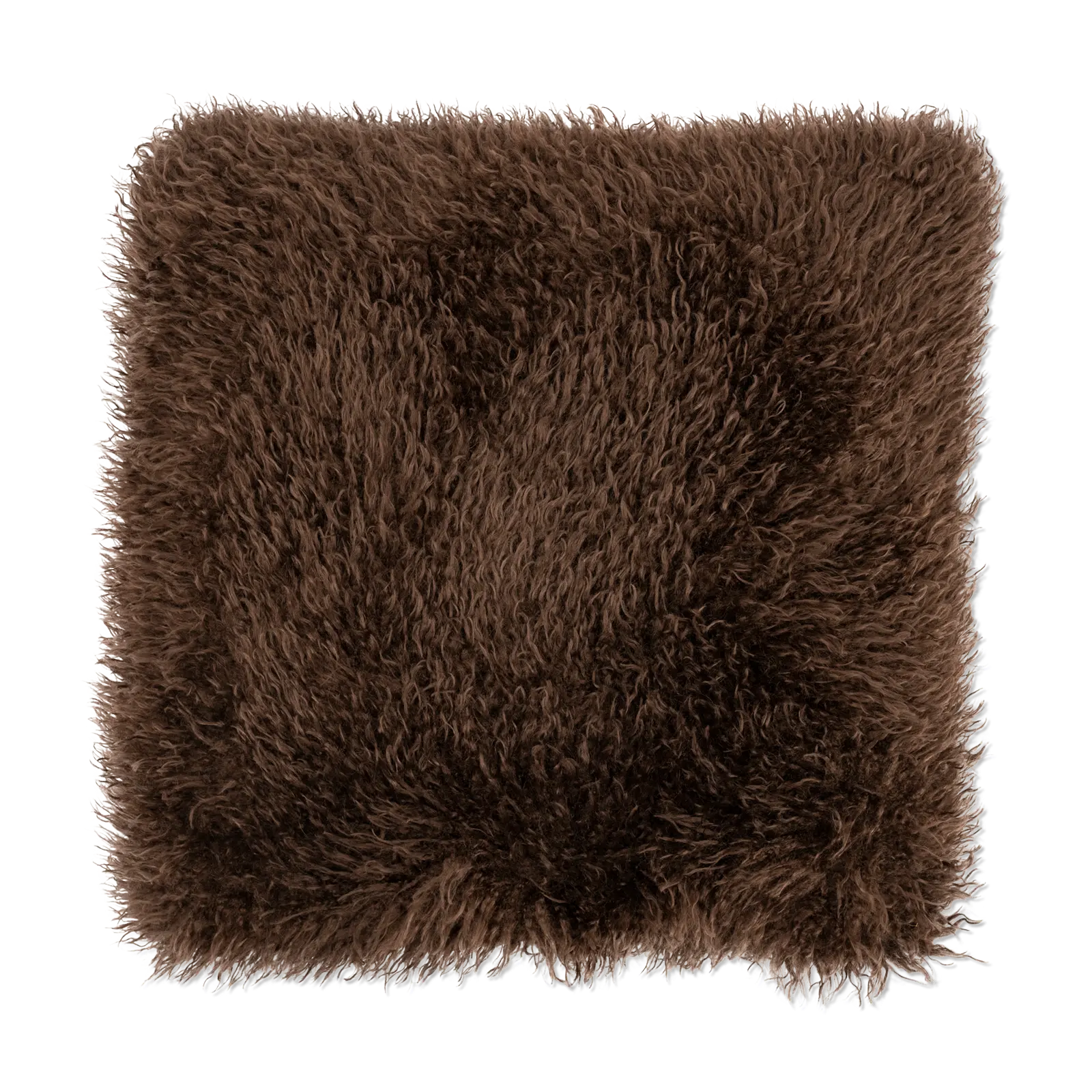 Sierkussen Doodly - 50x50 cm - Fluffy - Donkerbruin