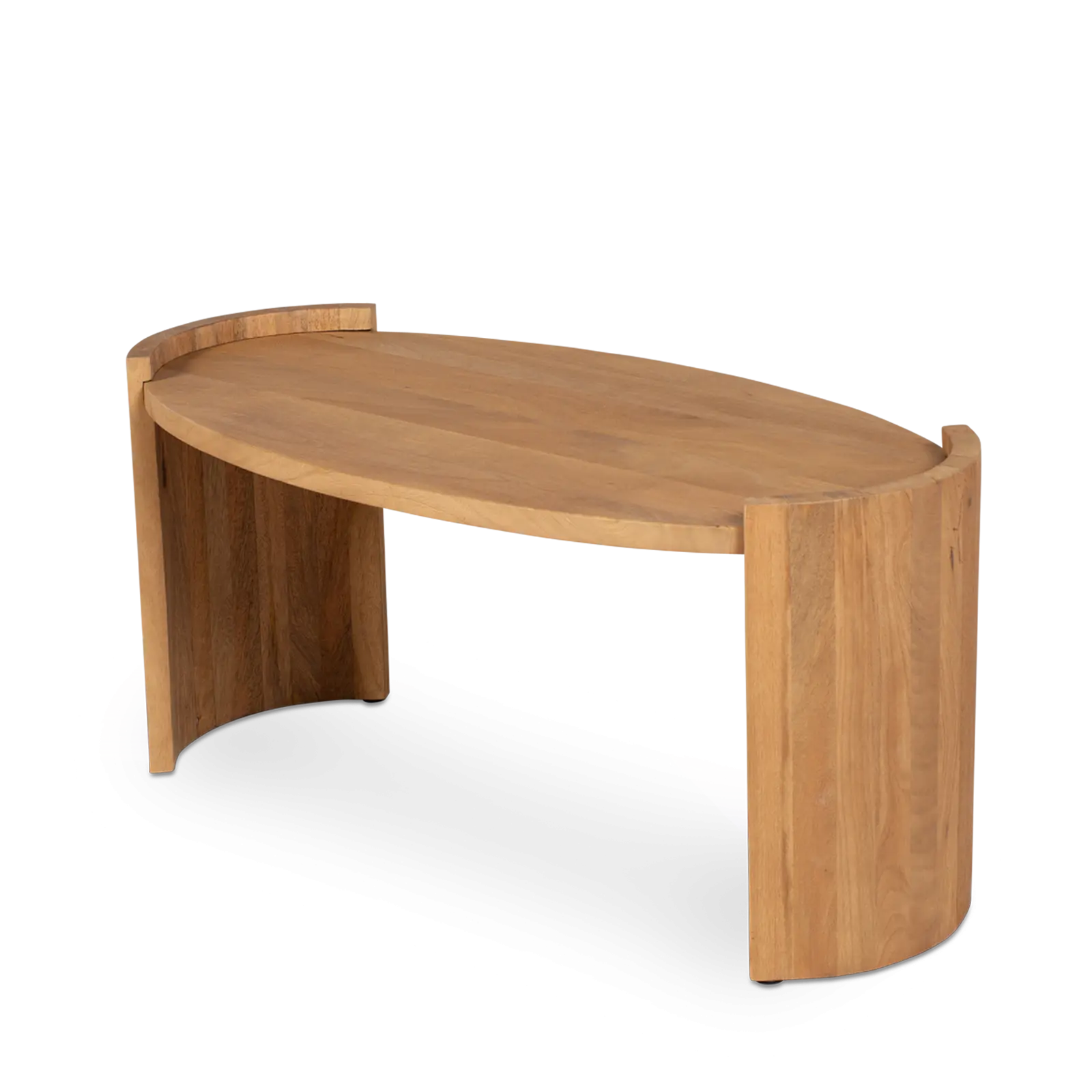 Salontafel Miles - ovaal 93x50 cm - Mangohout Loom Naturel
