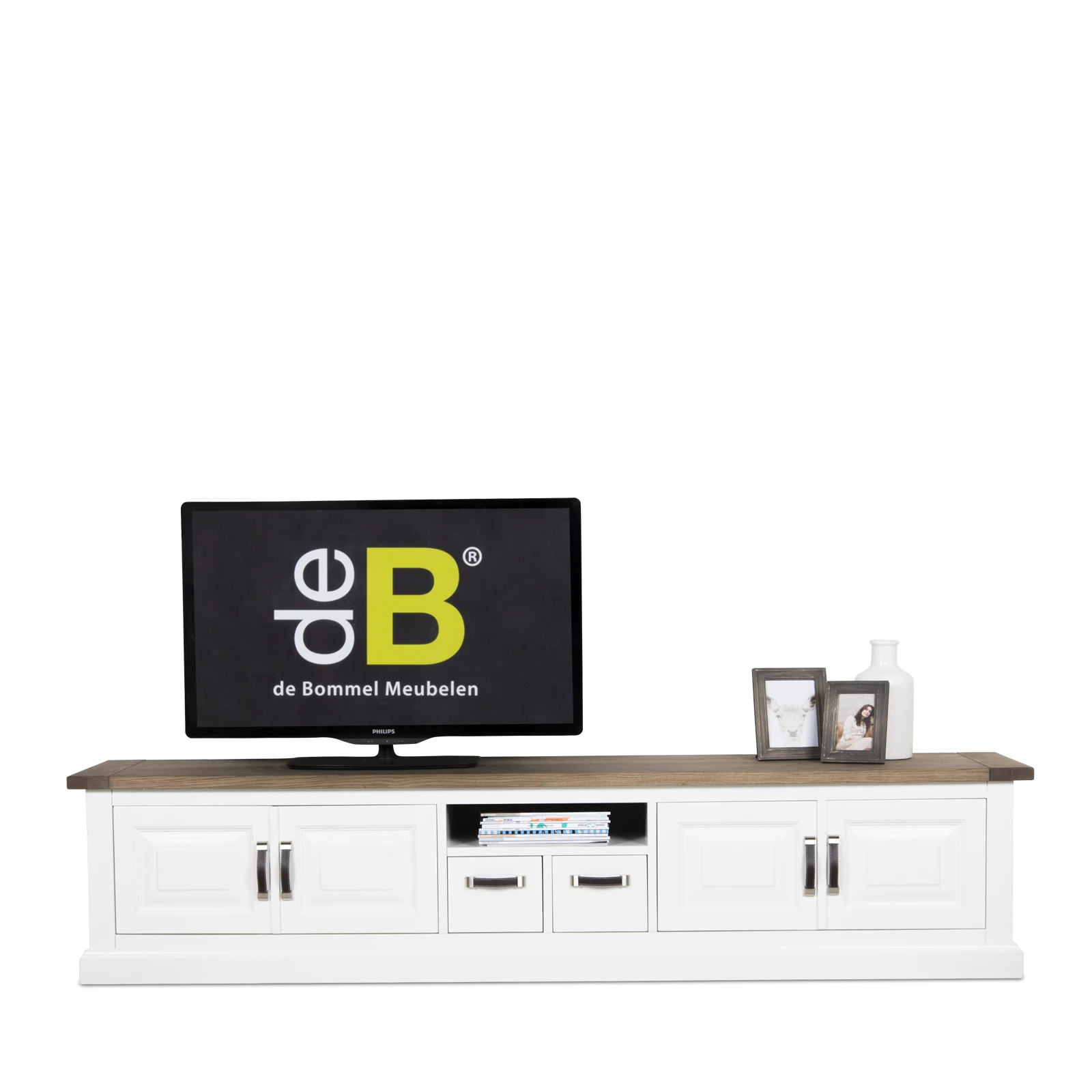 Tv meubel (220cm) Silvercreek - Combi Verweerd/RAL9010