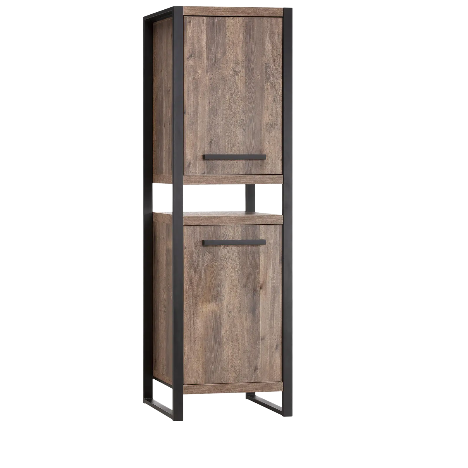 Opbergkast Wisconsin - 63 cm - Lamulux Mokka - 2 deuren, 1 open vak