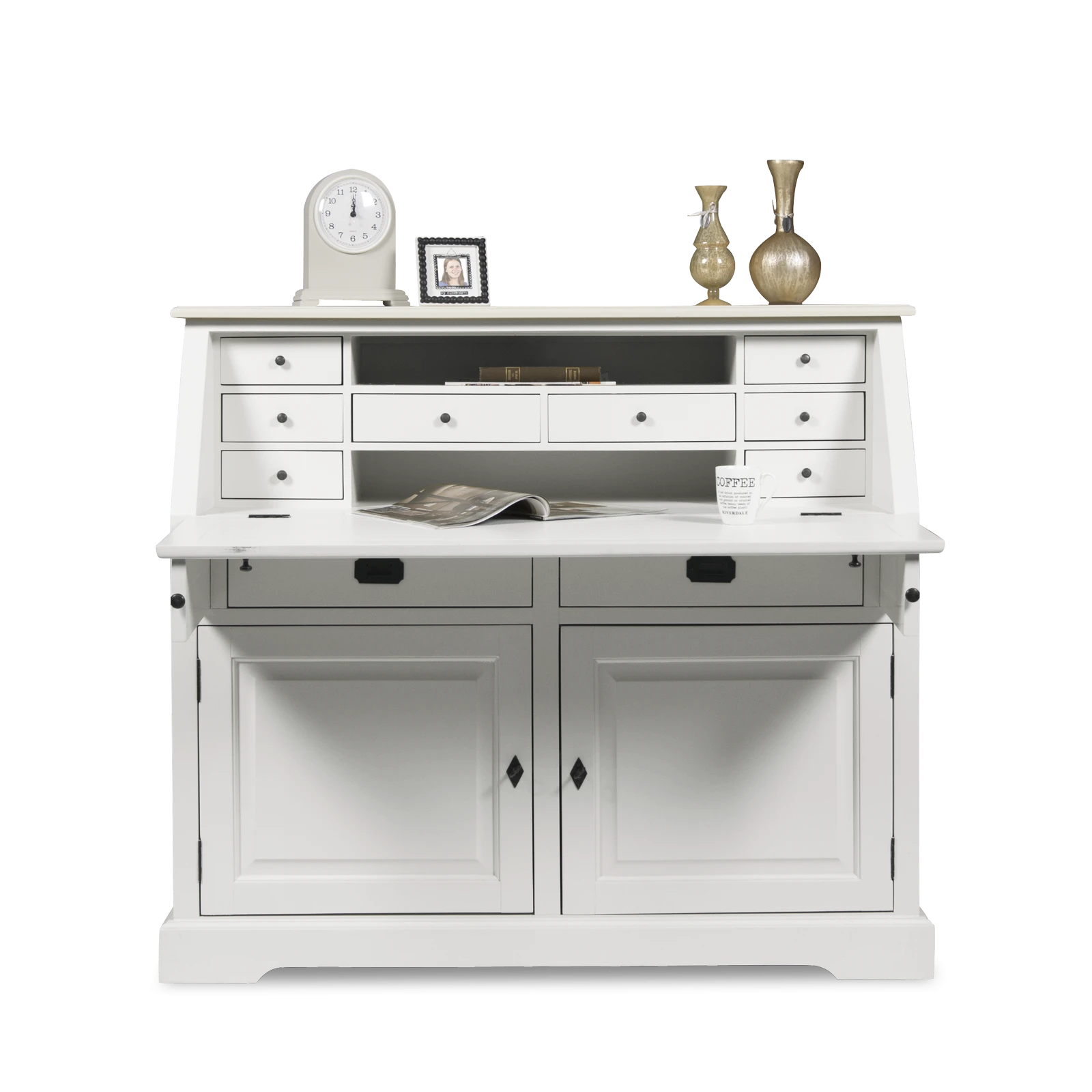 Secretaire Lakewood - Clear/Mindi Donkerbruin