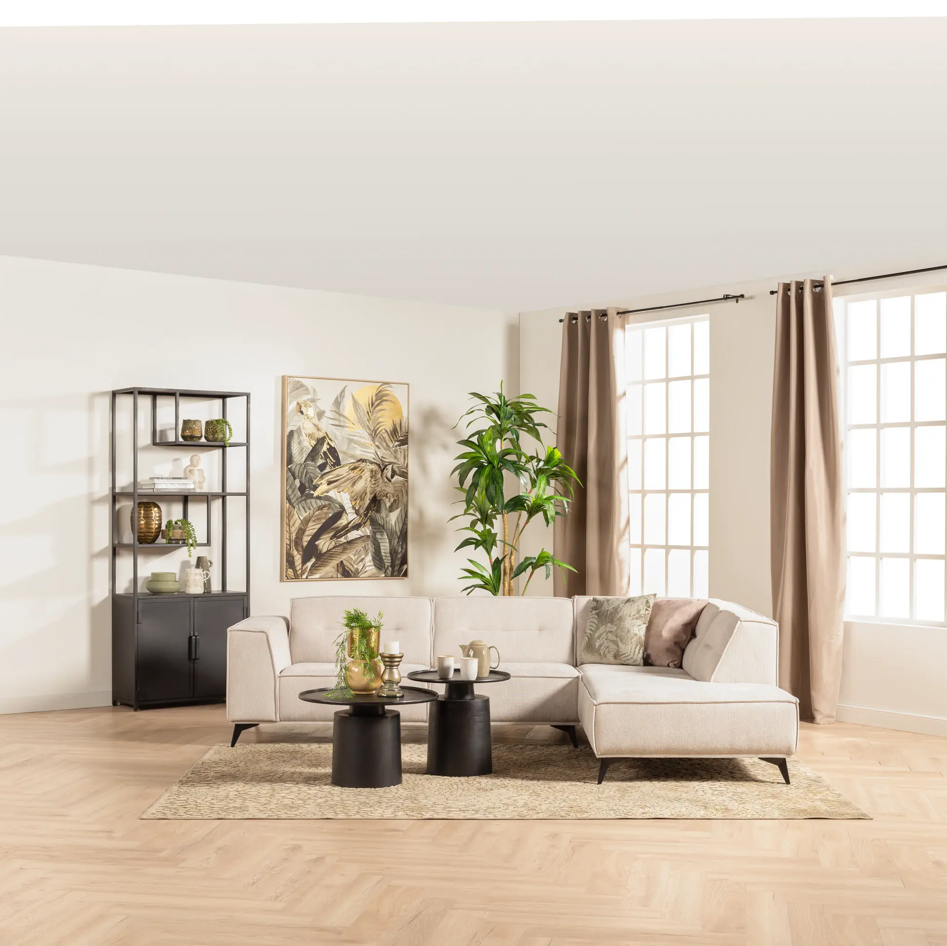 Salontafel Nessa - rond Ø65 cm - metaal Zwart - opruiming
