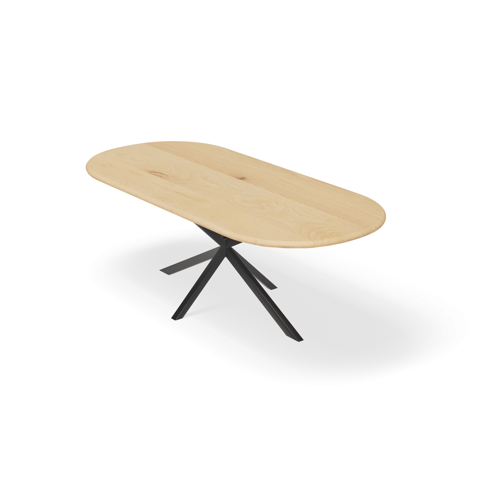 Eettafel North - Halve Cirkel Eiken Nature White (220x100cm)
