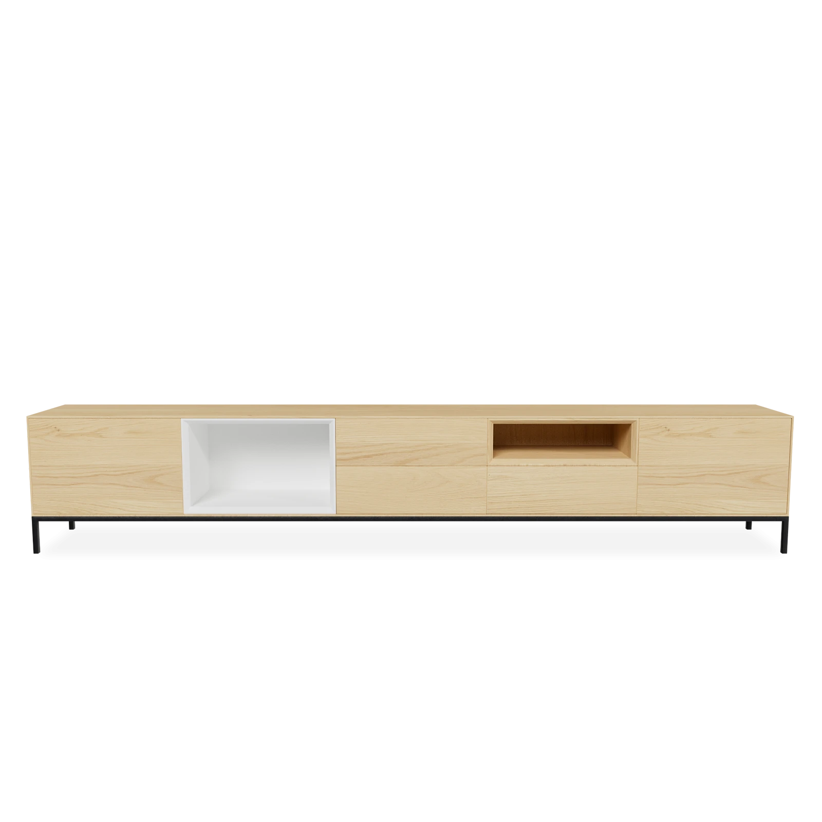 TV Meubel Nature White 300cm Poot