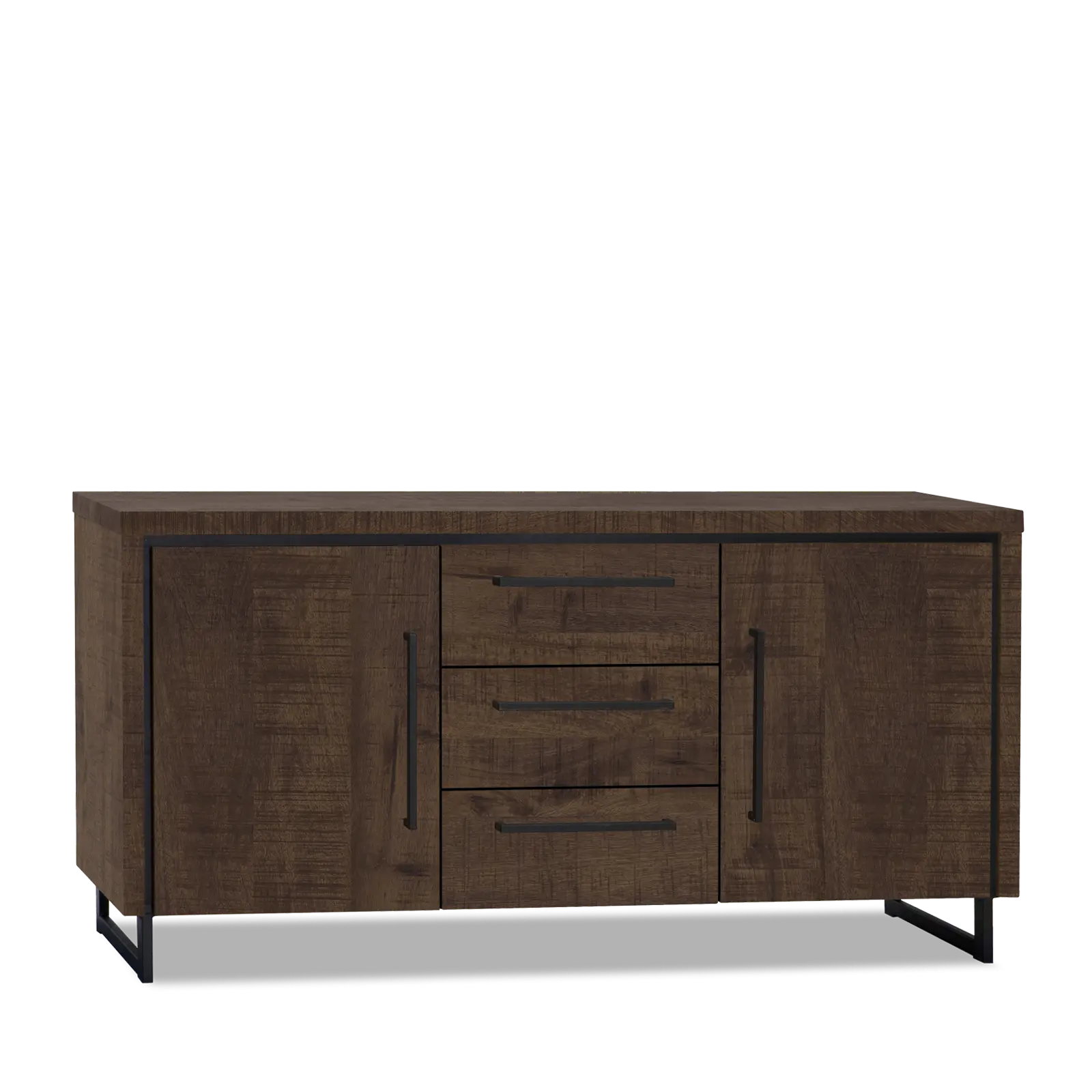 Dressoir Sheridan - 172 cm - Lamulux Dark Mango - 2 deuren, 3 laden