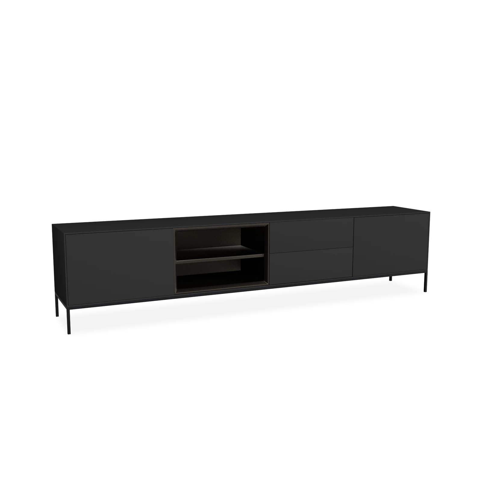 TV Meubel Black 240cm Poot