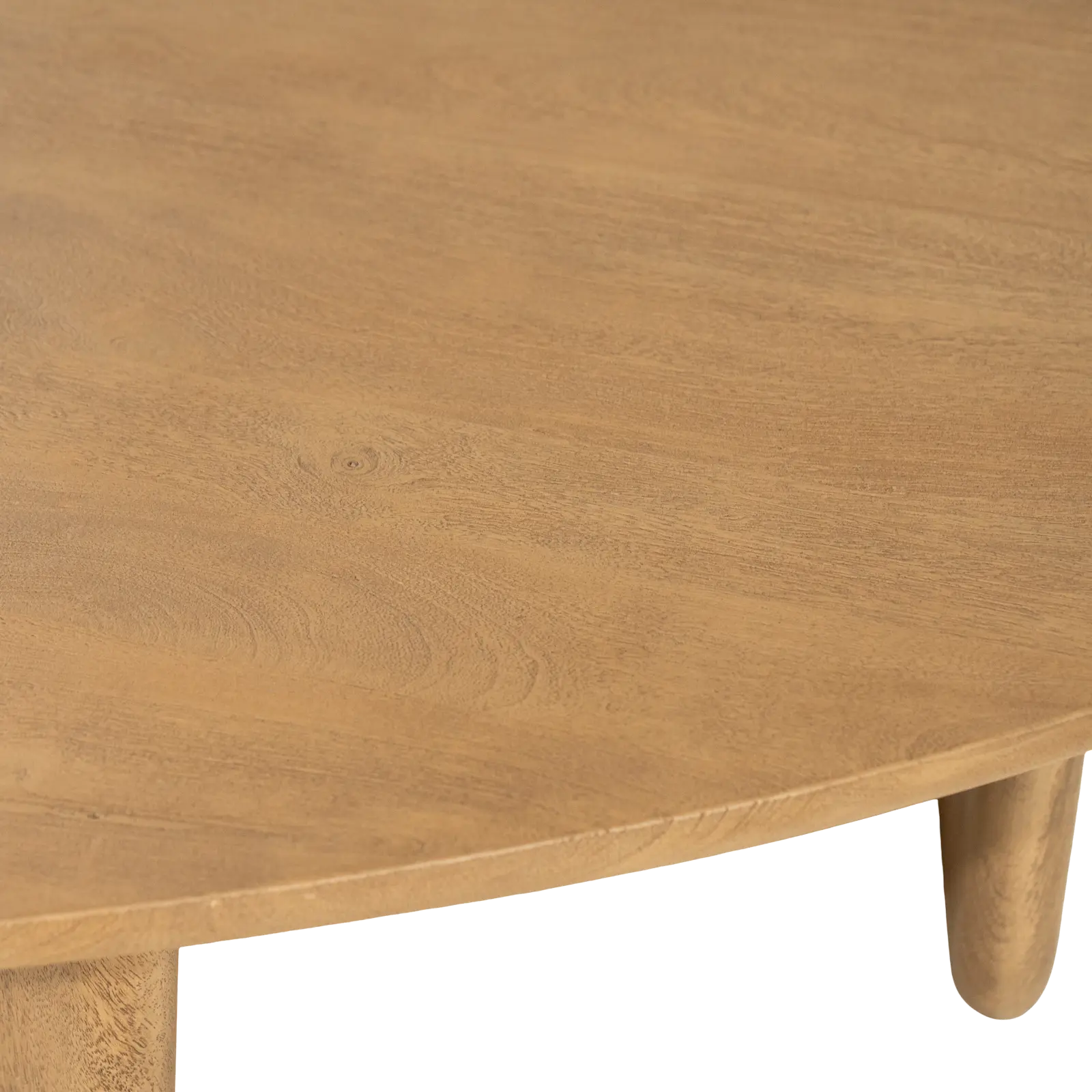 Salontafel Maud - organische vorm 100x85 cm - Mangohout Naturel