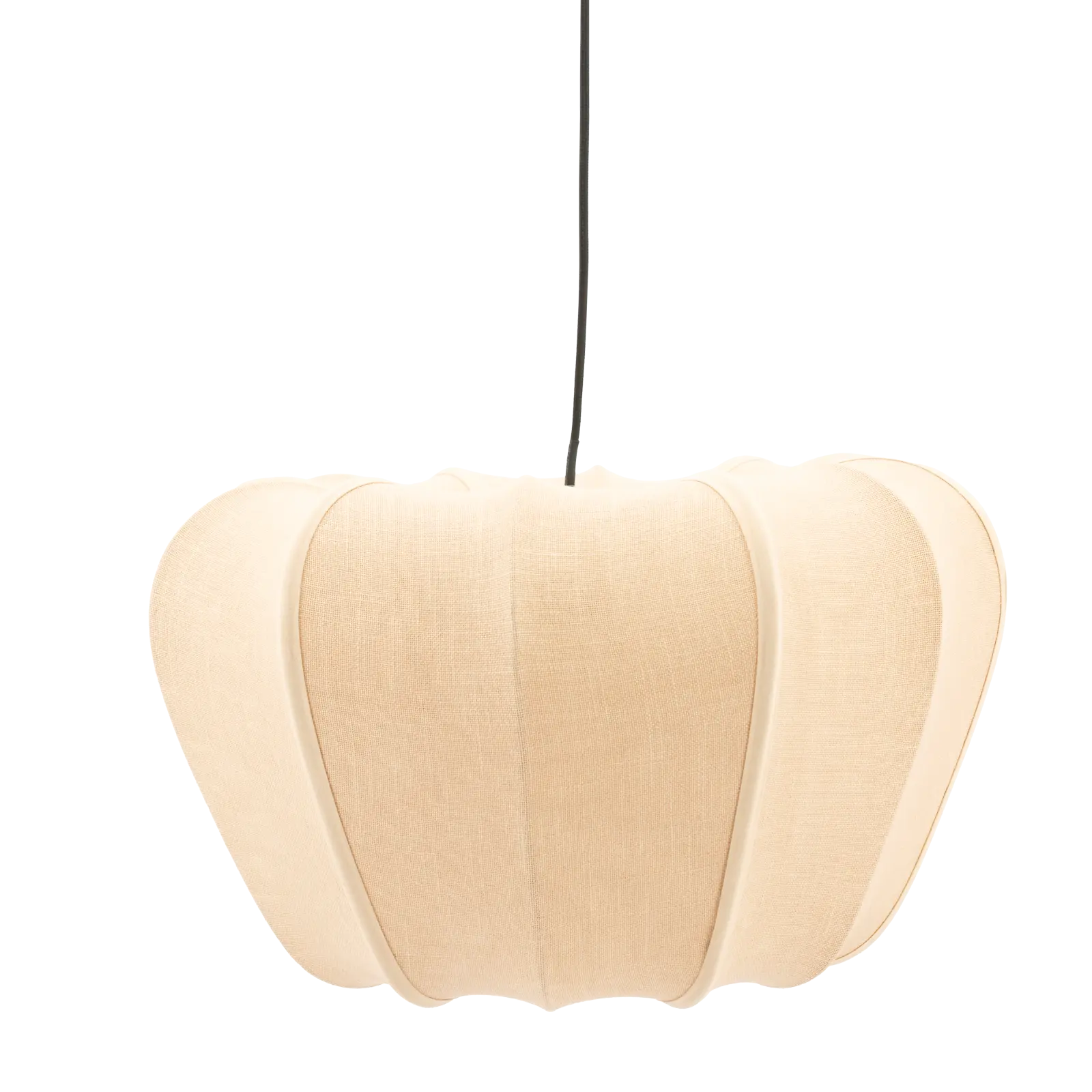 Hanglamp Sora 1 - rond Ø48 cm - stof Linnenlook Natural