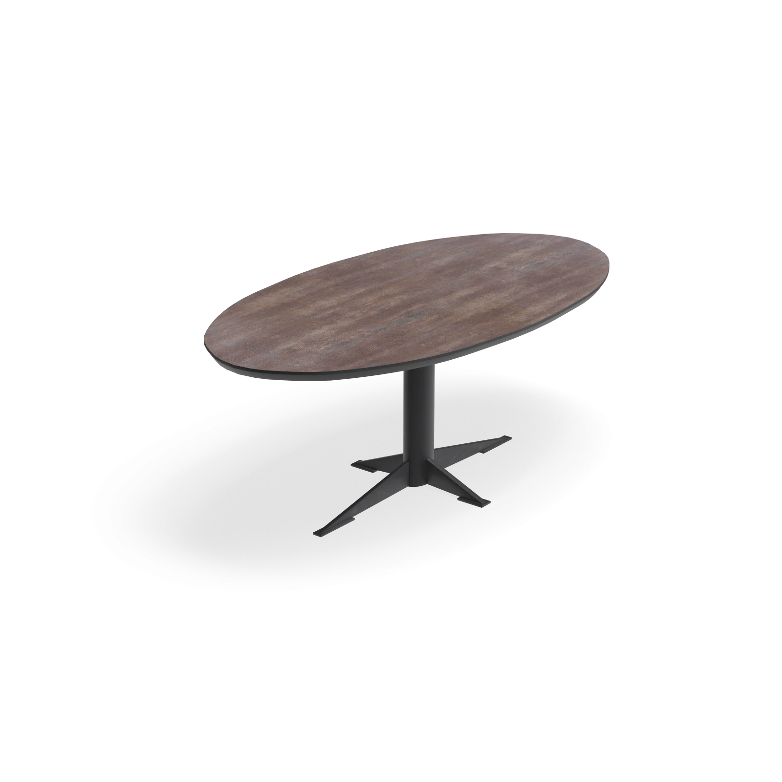 Eettafel Westfield - Ovaal HPL Oxidised (200x105cm)