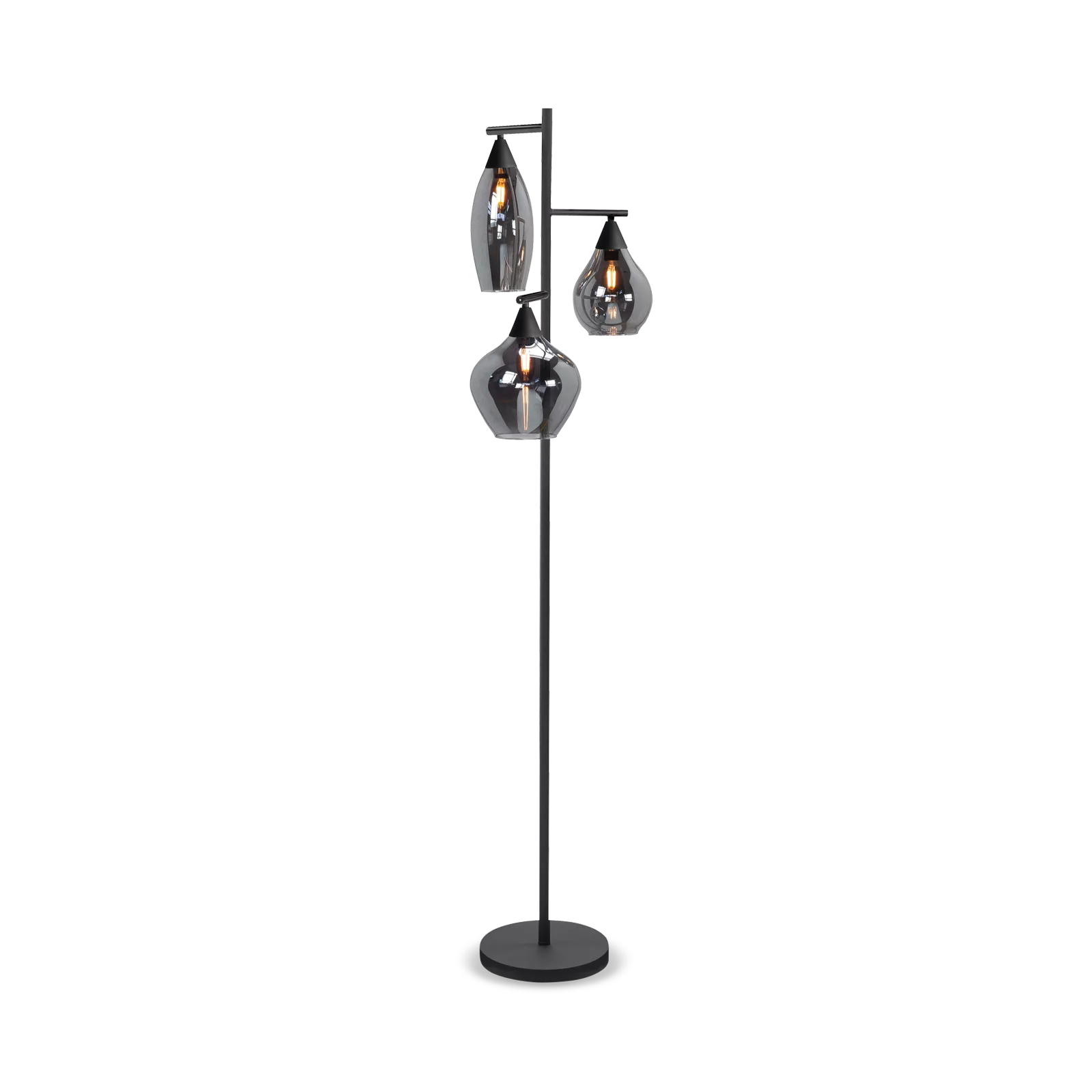 Vloerlamp Cambio - Zwart/Smoke