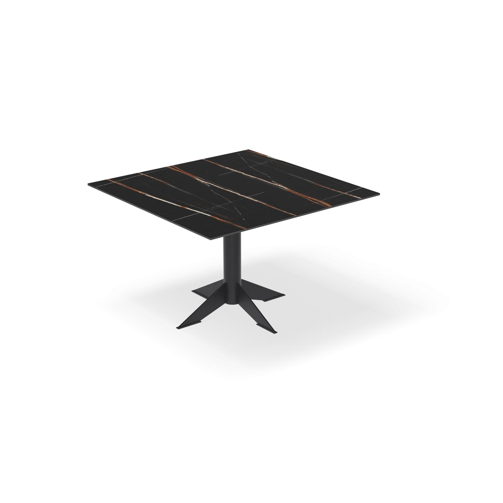 Eettafel Westfield - Vierkant Keramiek Sahara Noir Satin (120x120cm)