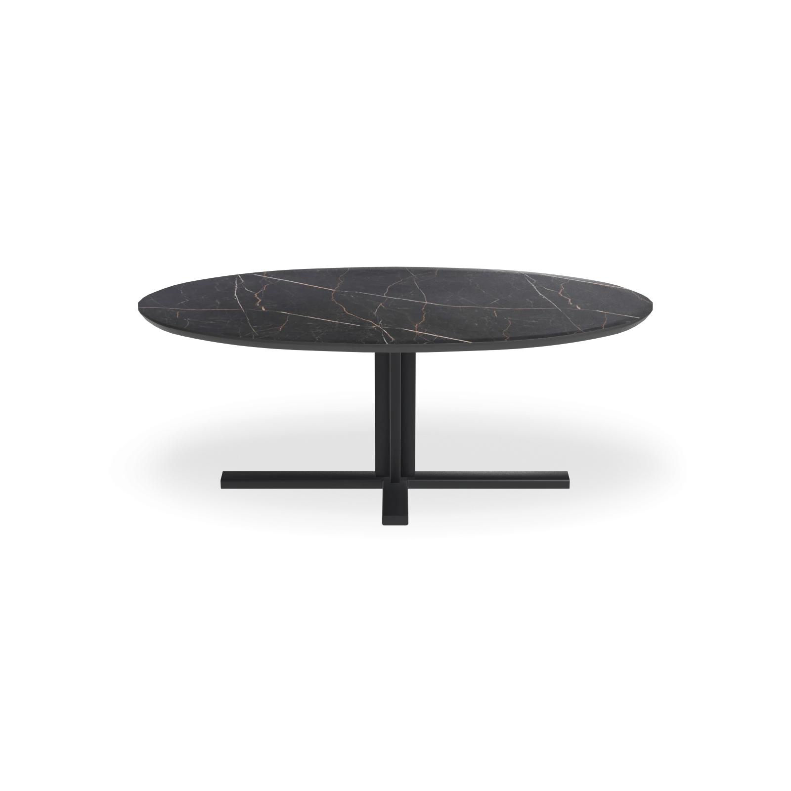 Eettafel Kolos - Ovaal HPL Marmerlook (200x105cm)