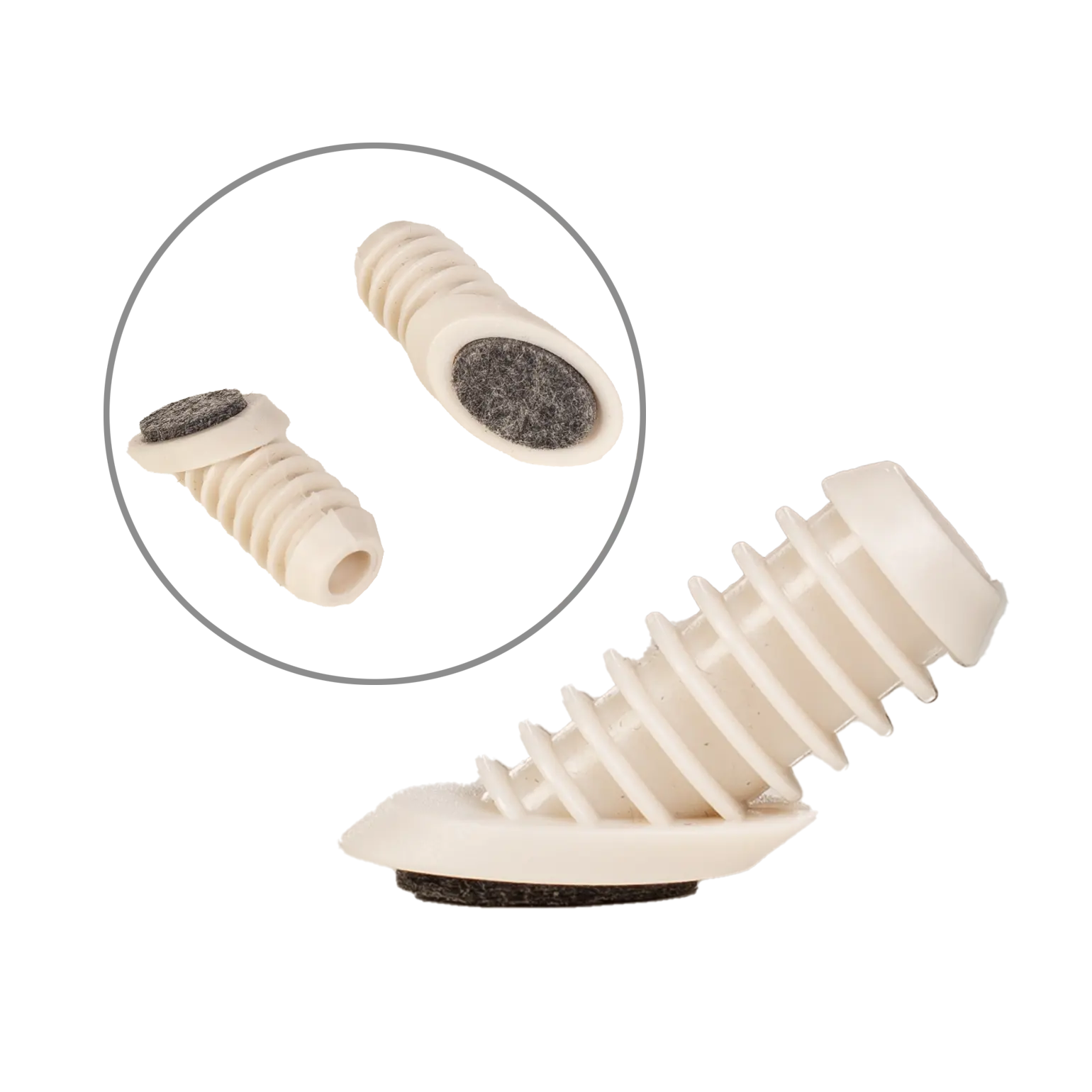Dop (set van 4) Poot E - Echo - Pepper White