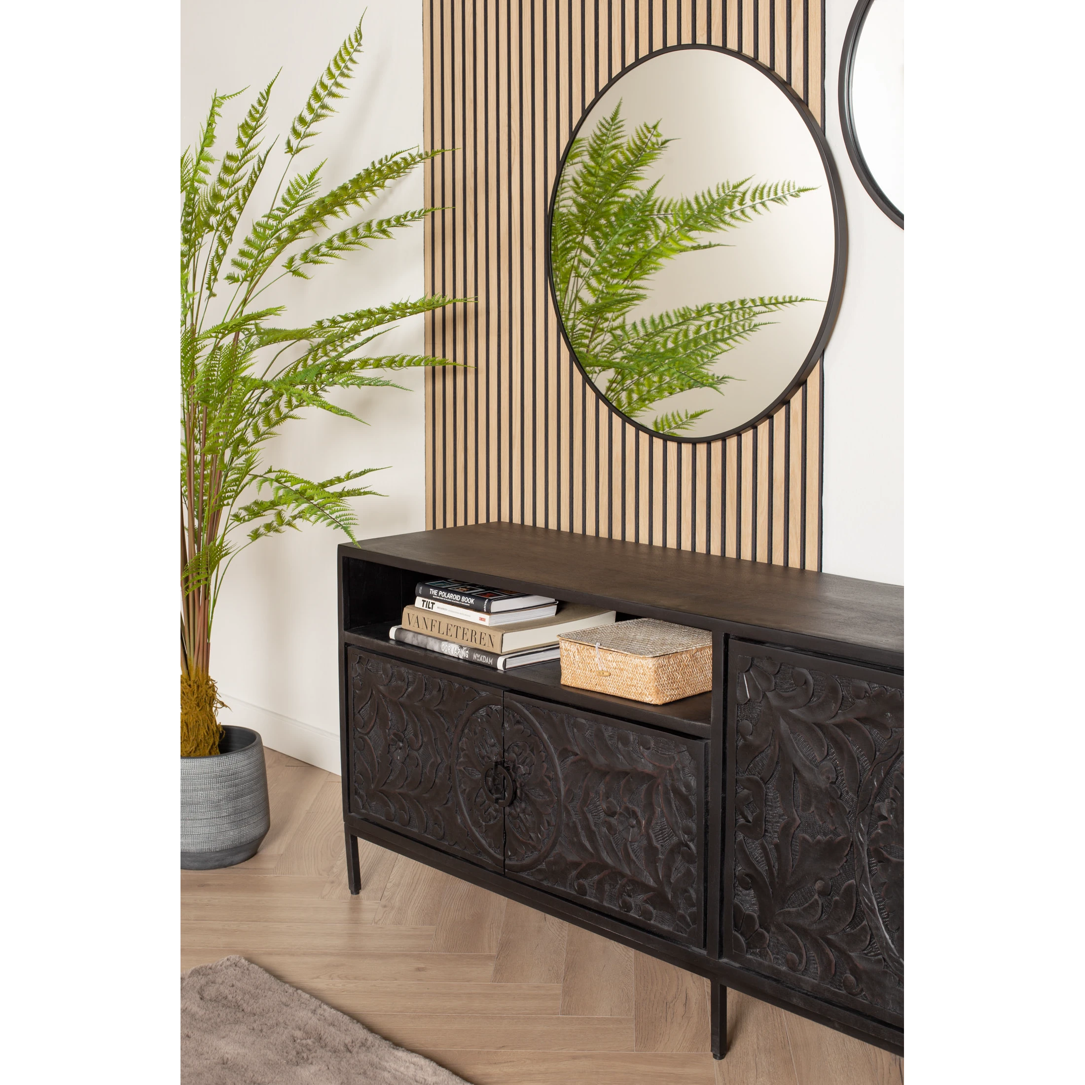 TV meubel (210cm) Belleville - Zwart